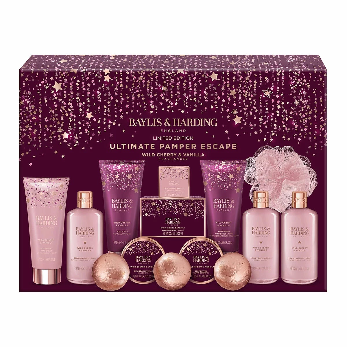 Baylis & Harding Ultimate Pamper Gift Set, Wild Cherry and Vanilla