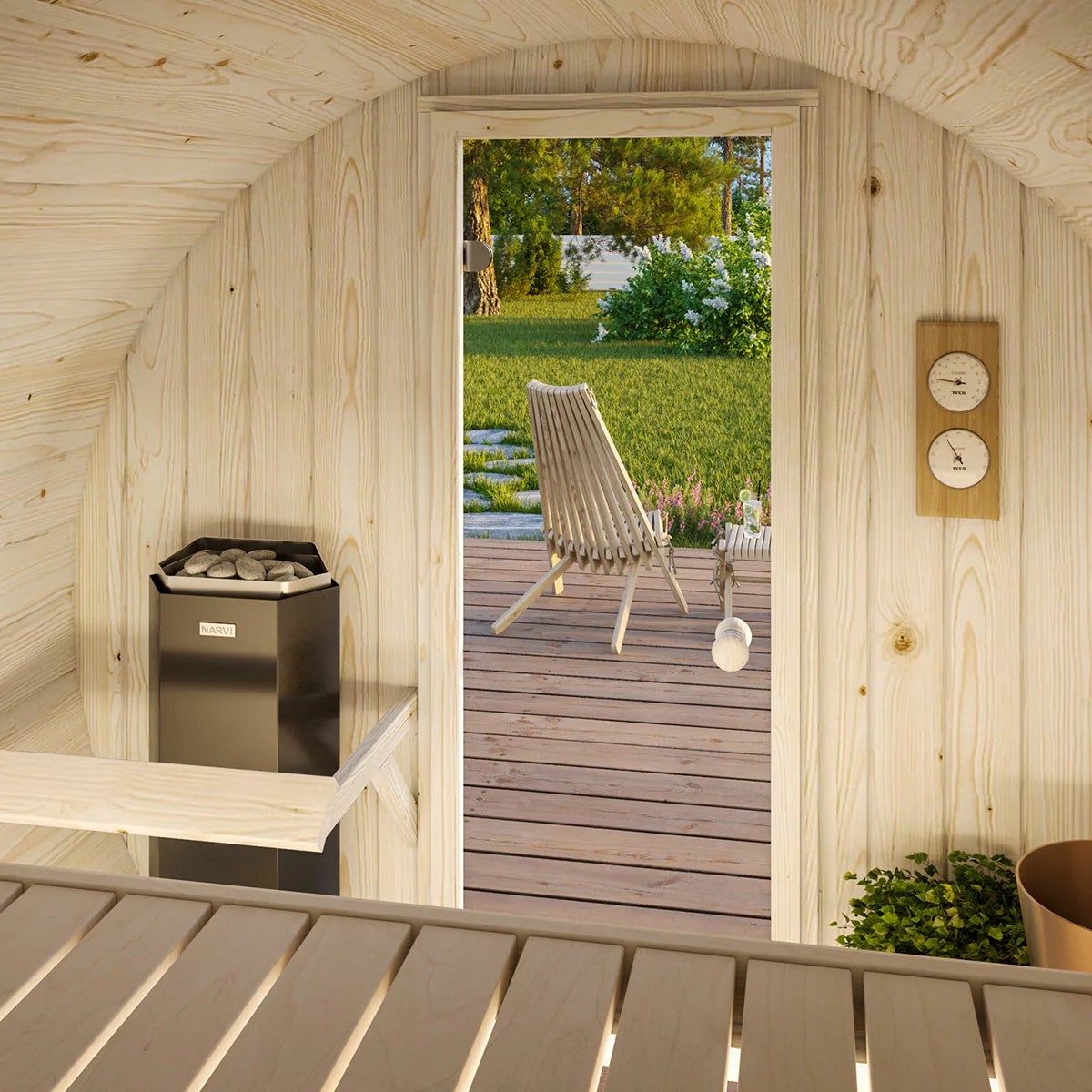 Palmako Barrel Sauna Set, view 6