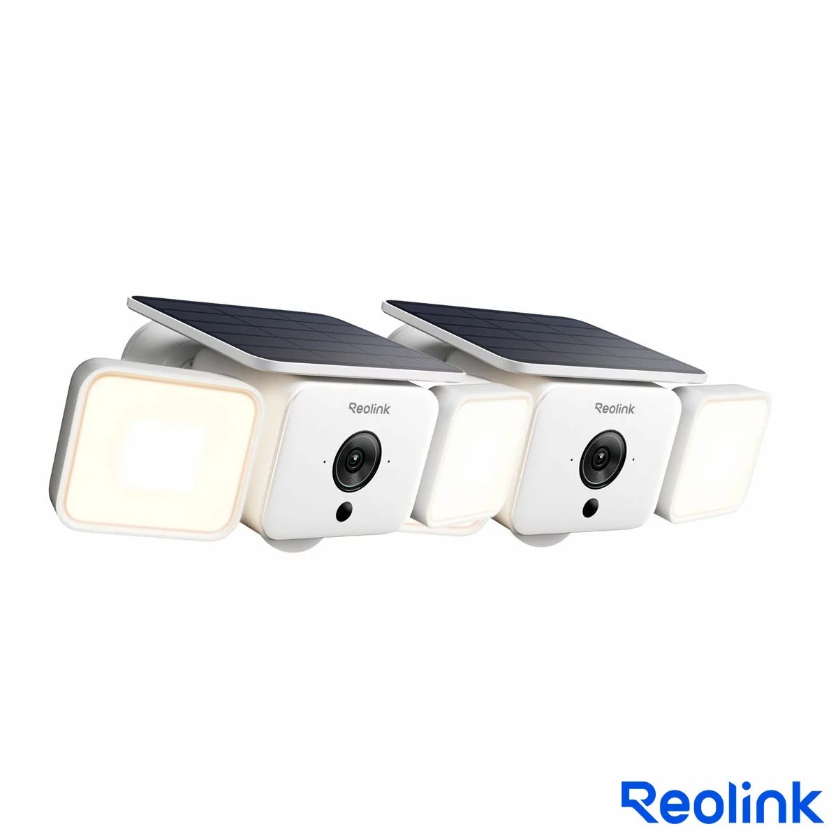 Reolink 2K 4MP 150° Solar Ease Battery WIFI Floodlight Security Camera with Colour Night Vision - 2 Pack