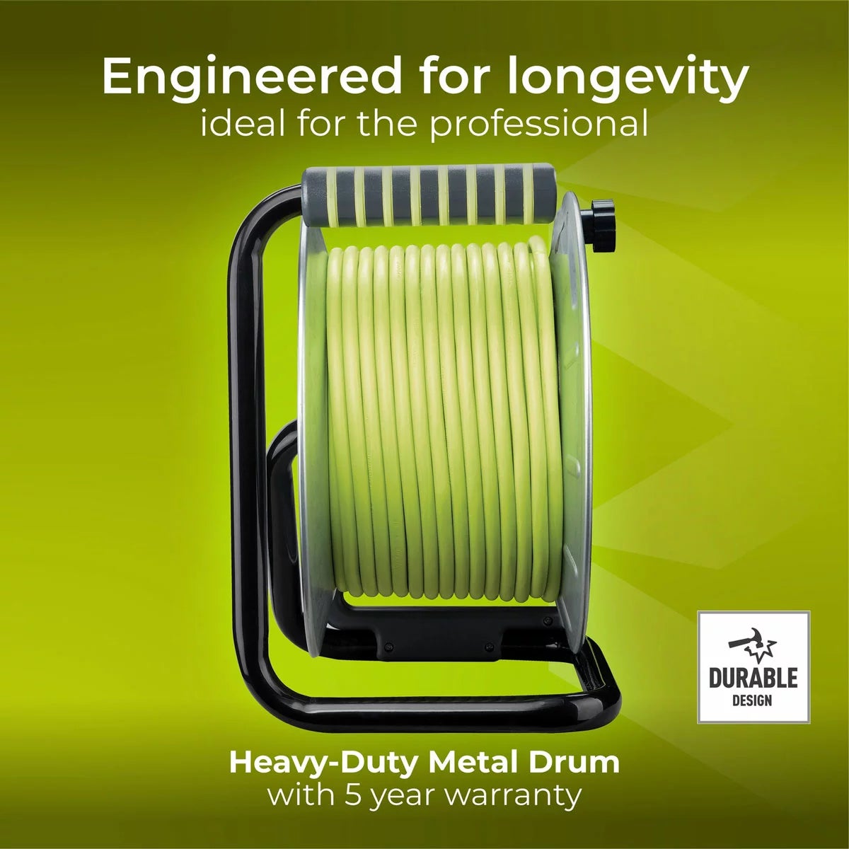 Masterplug 20m Pro-XT 4 Socket, 13A Metal Open Cable Reel, view 6