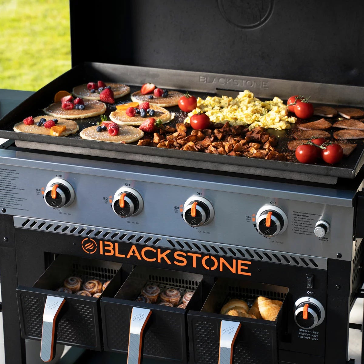Blackstone 36" Griddle Gas Barbecue BBQ with Airfryer, view 4