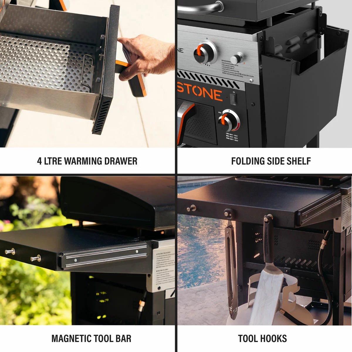 Blackstone 28" Griddle Gas Barbecue with Airfyer, view 5