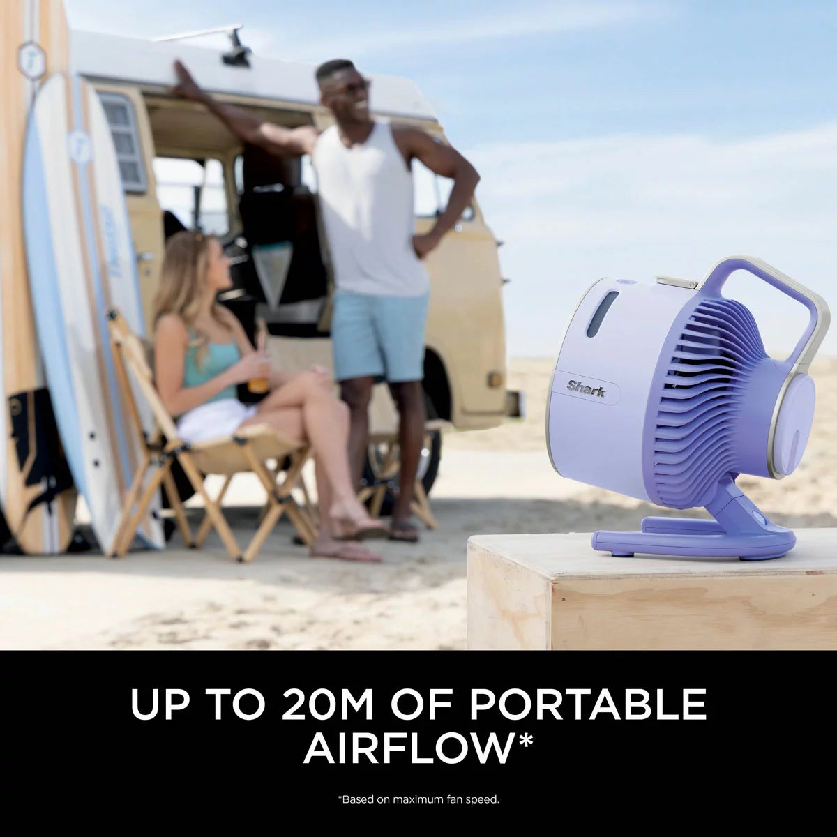 Shark FA050UKLV FlexBreeze HydroGo Misting Fan in Lilac, view 4