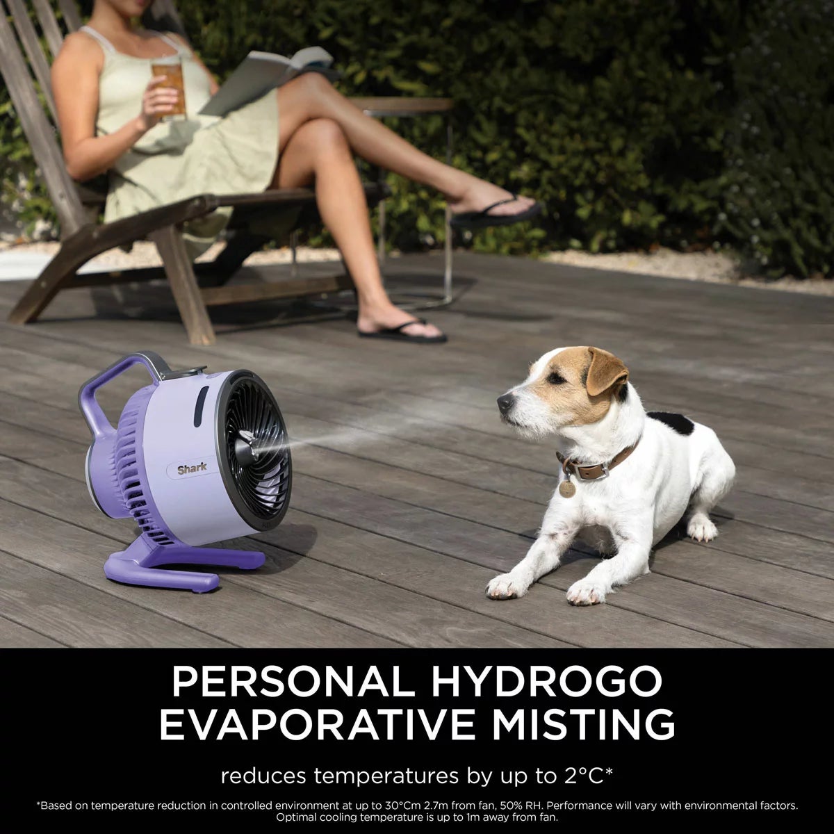 Shark FA050UKLV FlexBreeze HydroGo Misting Fan in Lilac, view 5