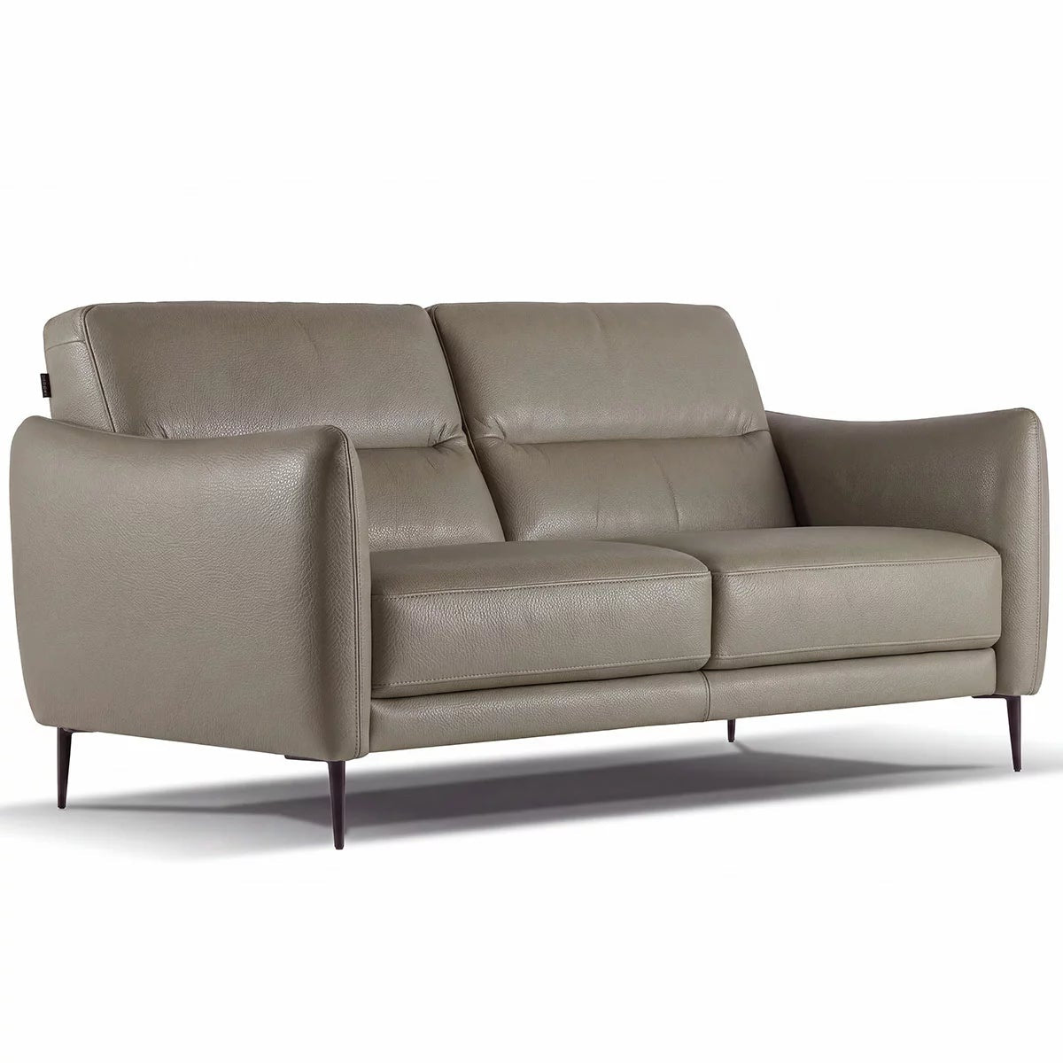 Nicoletti Jupiter Grey Leather Large 2 Seater Sofa, view 3