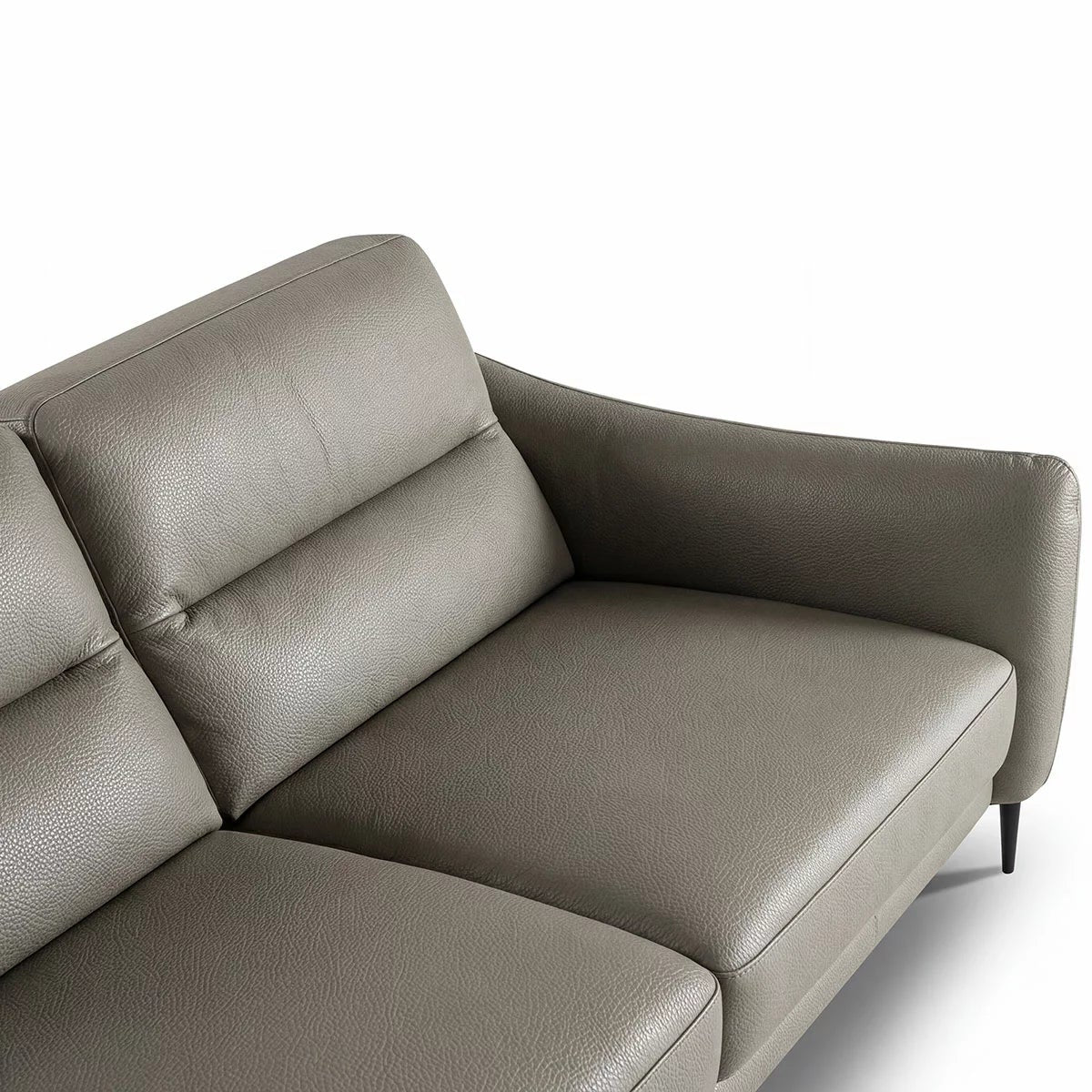 Nicoletti Jupiter Grey Leather 2 Seater Sofa, view 4