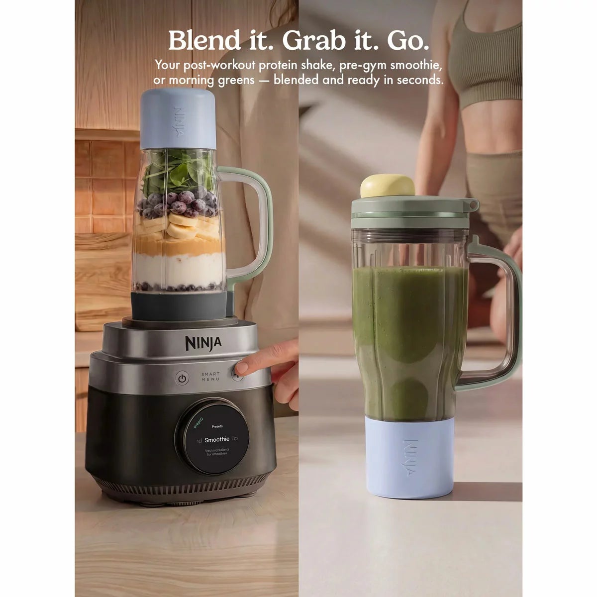 Ninja LB301UKBK CrushBOSS 2-in-1 Blender Duo with BlendBOSS Tumbler in Onyx, view 3