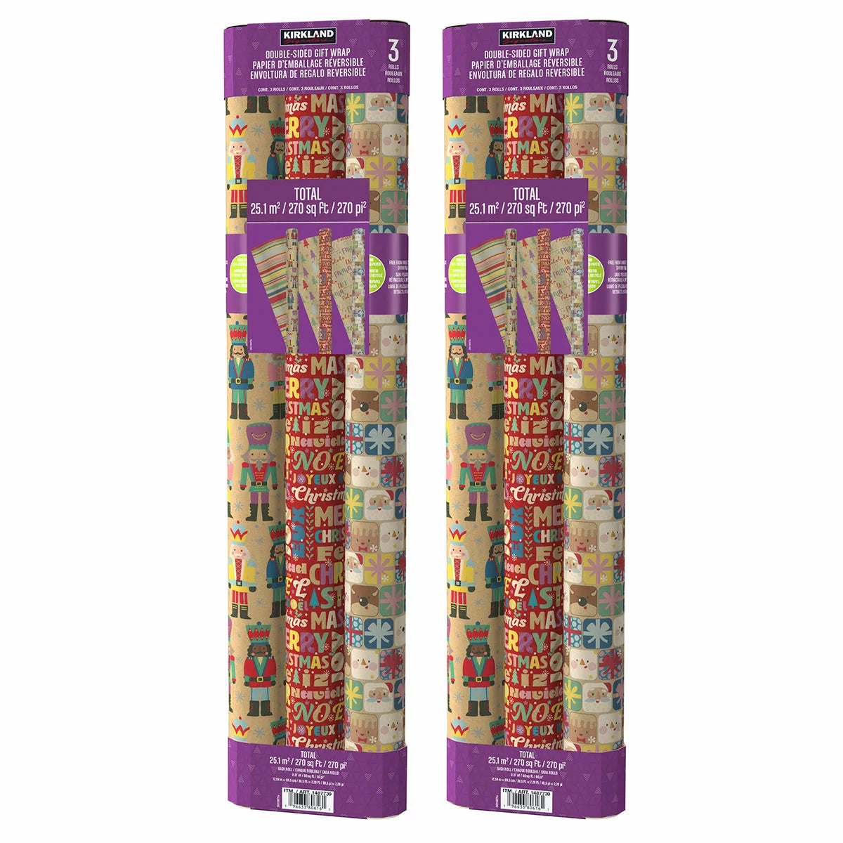 540 Sq ft Christmas Trio Wrap Pack