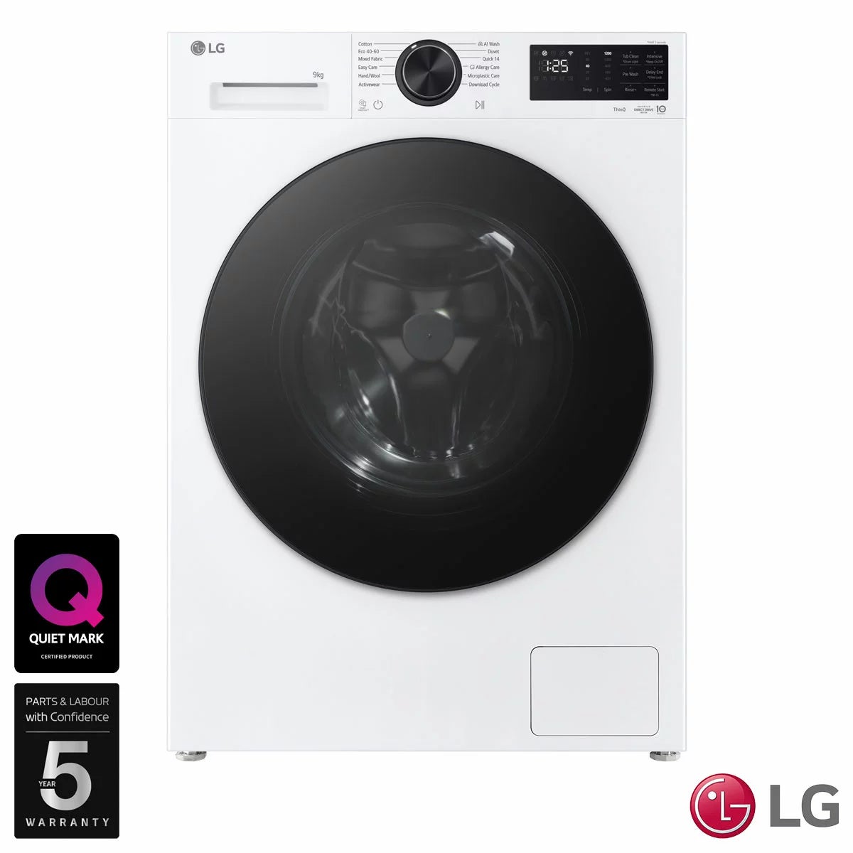 LG Series 3 F2X50S9NLB, 9kg Washing Machine, A Rated in White