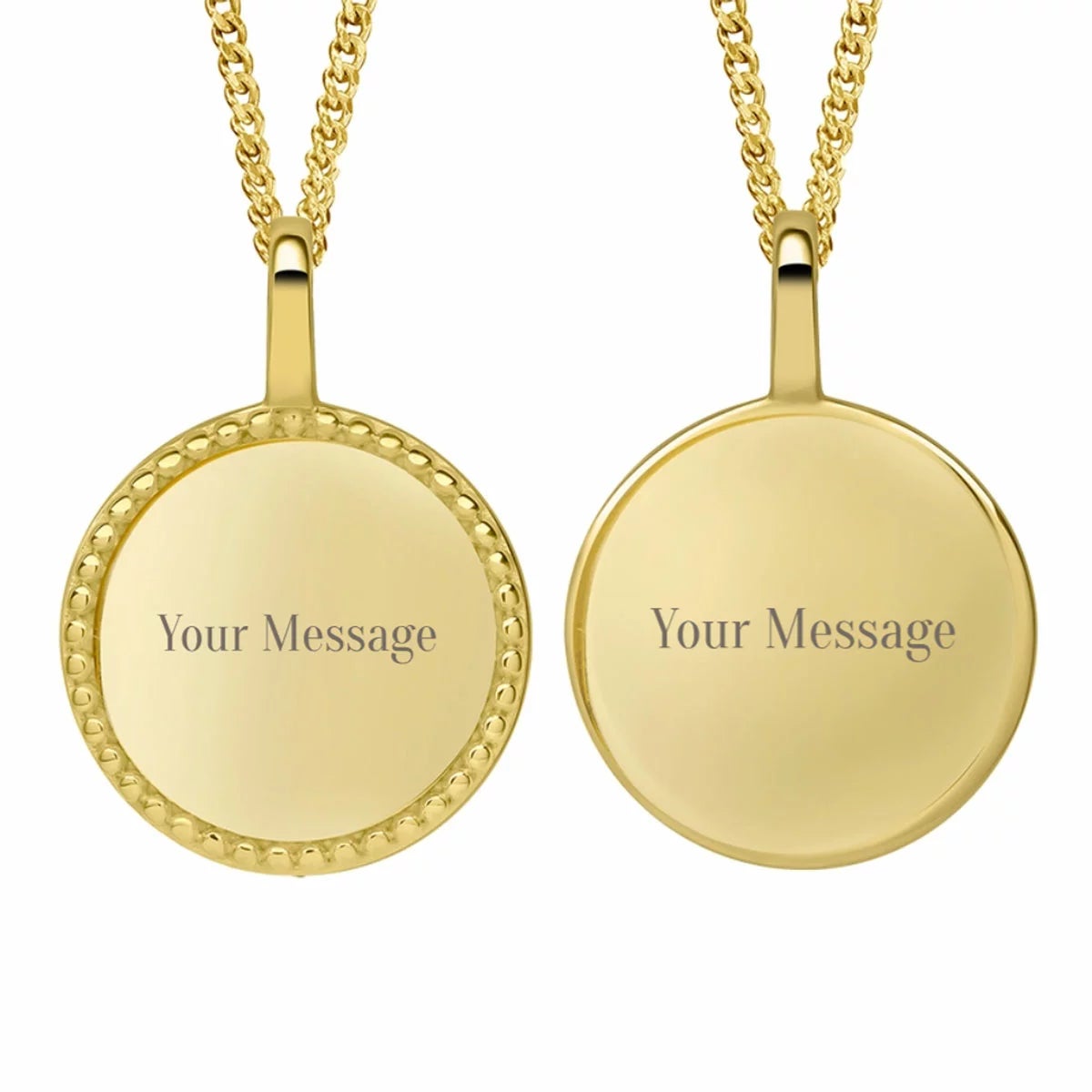 Beginnings Gold Plated Sterling Silver Semi-Precious Birthstone Pendant Necklace & Disc on Chain, Personalisation Available, view 26