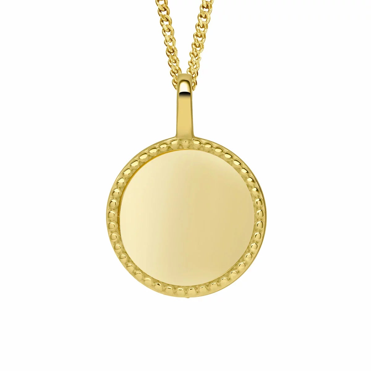 Beginnings Gold Plated Sterling Silver Semi-Precious Birthstone Pendant Necklace & Disc on Chain, Personalisation Available, view 43