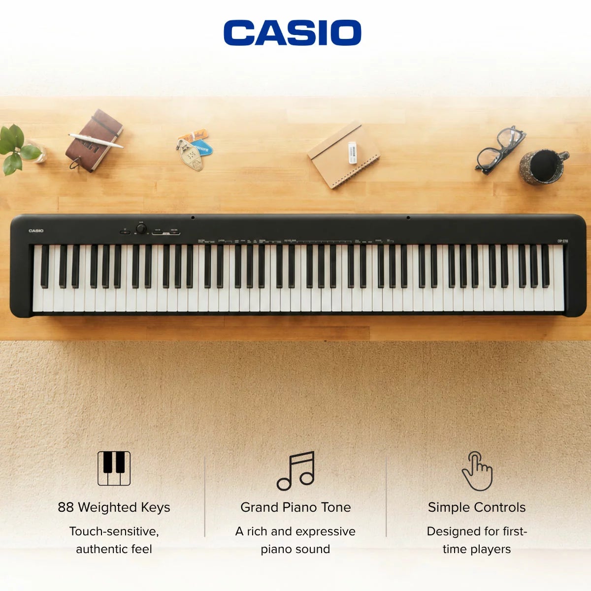 Casio CDP-S105 88-Key Digital Piano, view 3