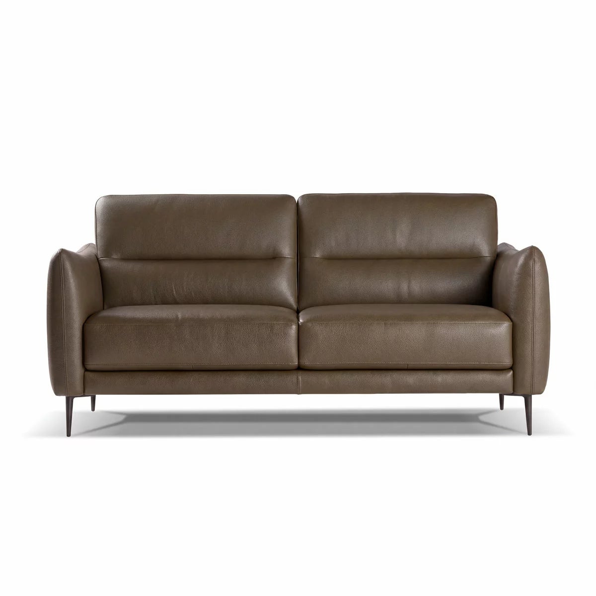 Nicoletti Jupiter Taupe Leather Large 2 Seater Sofa, view 3