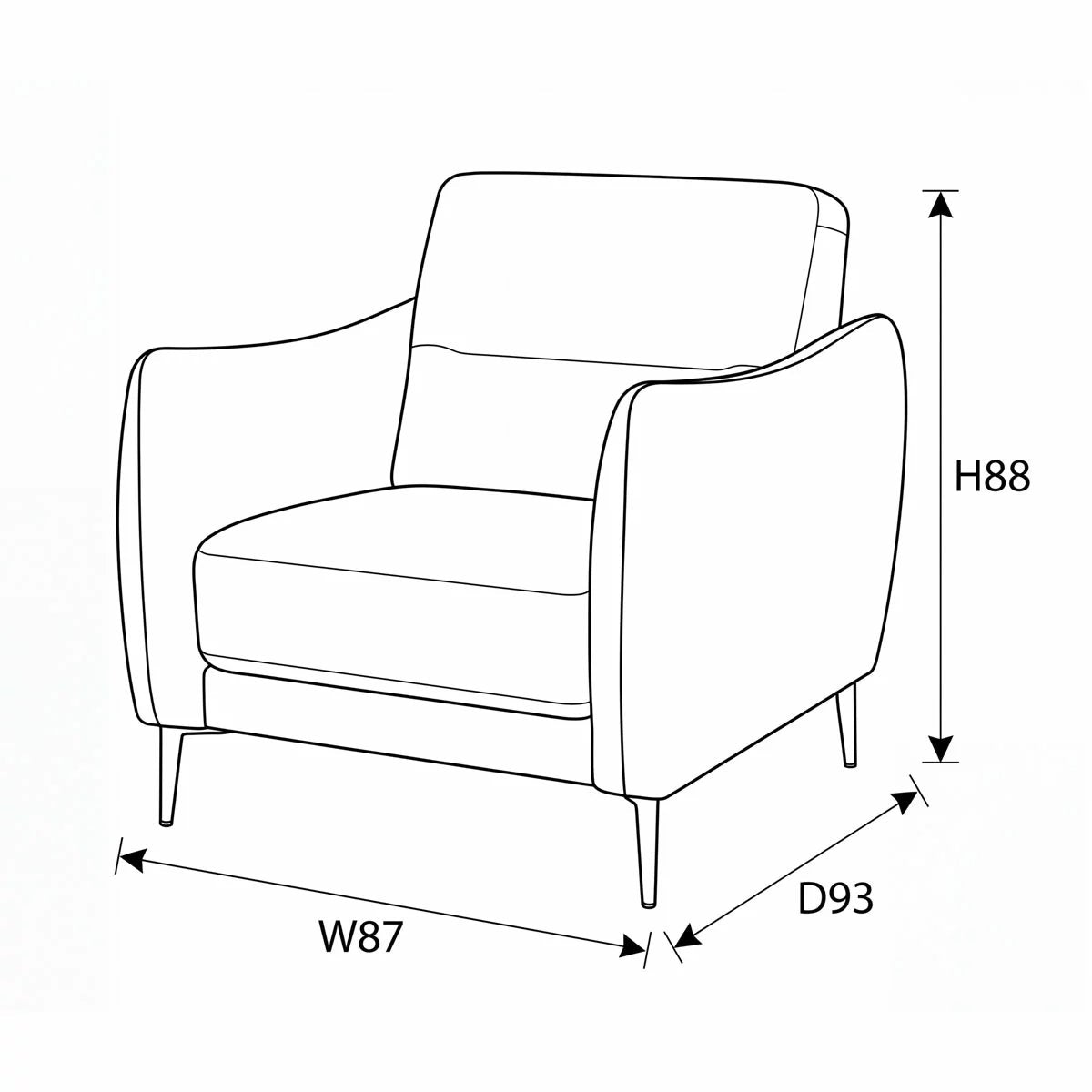 Nicoletti Jupiter Taupe Leather Armchair, view 2
