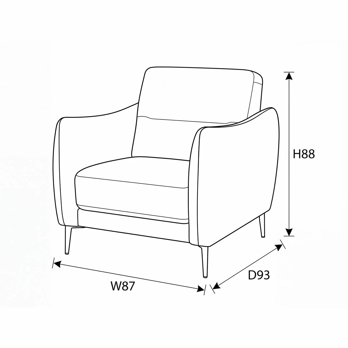 Nicoletti Jupiter Grey Leather Armchair, view 2