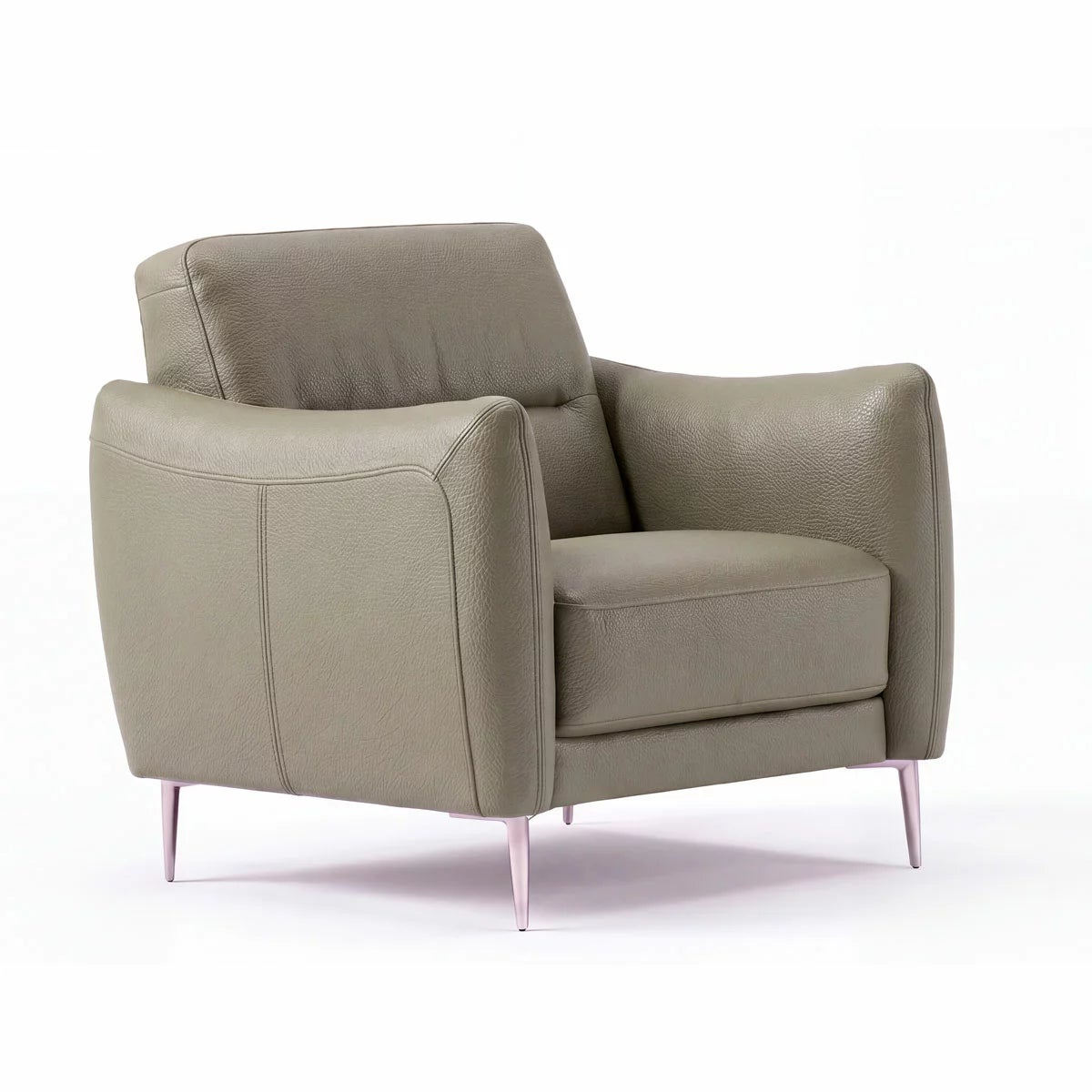 Nicoletti Jupiter Grey Leather Armchair, view 3