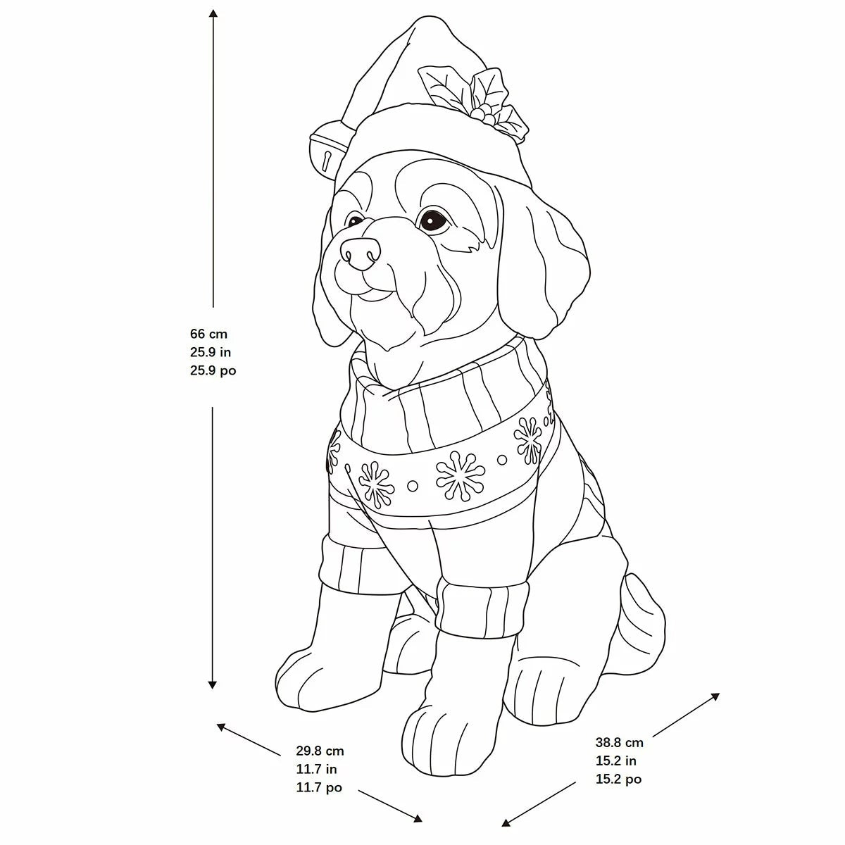 26 inch Christmas Dog Greeter, view 4