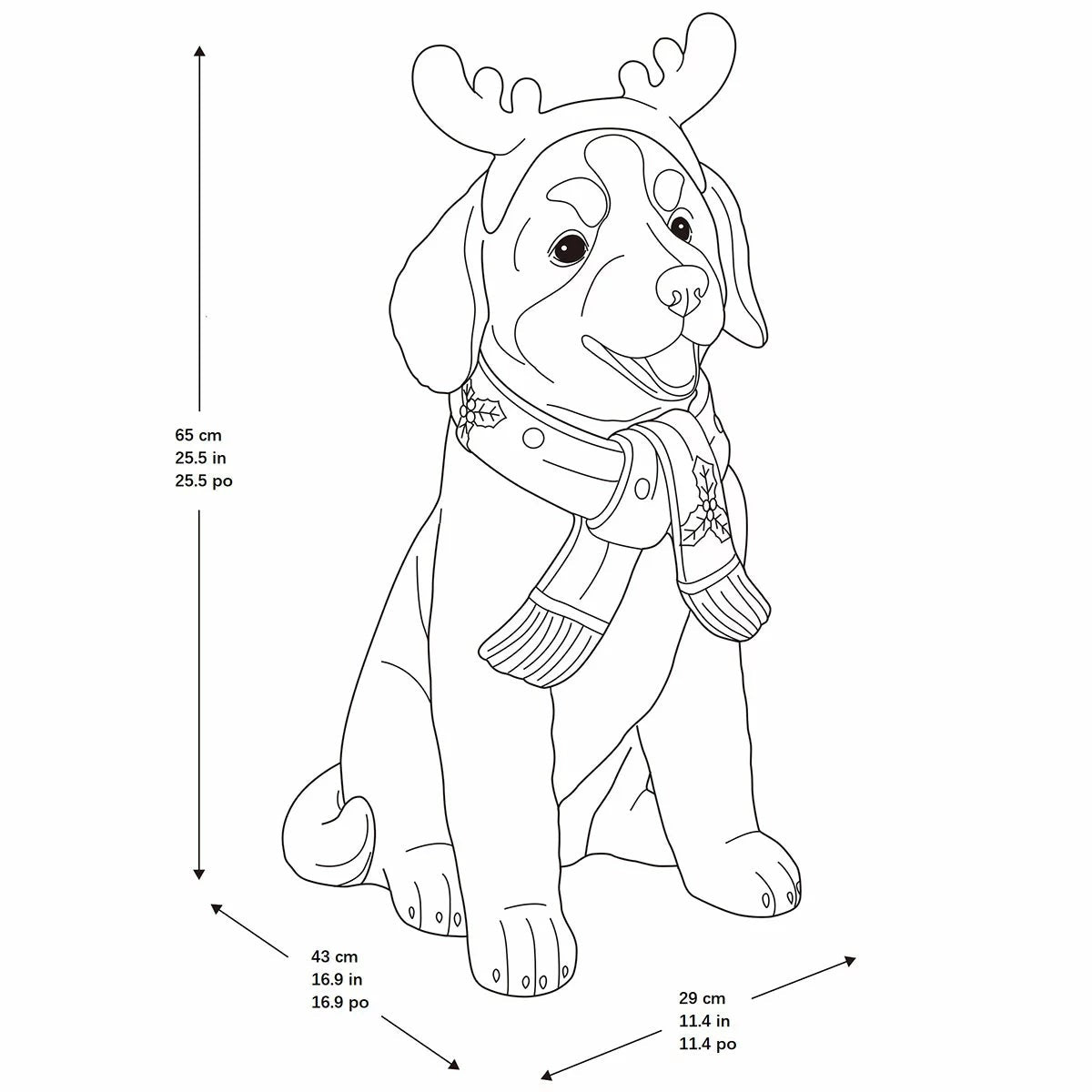 26 inch Christmas Dog Greeter, view 5