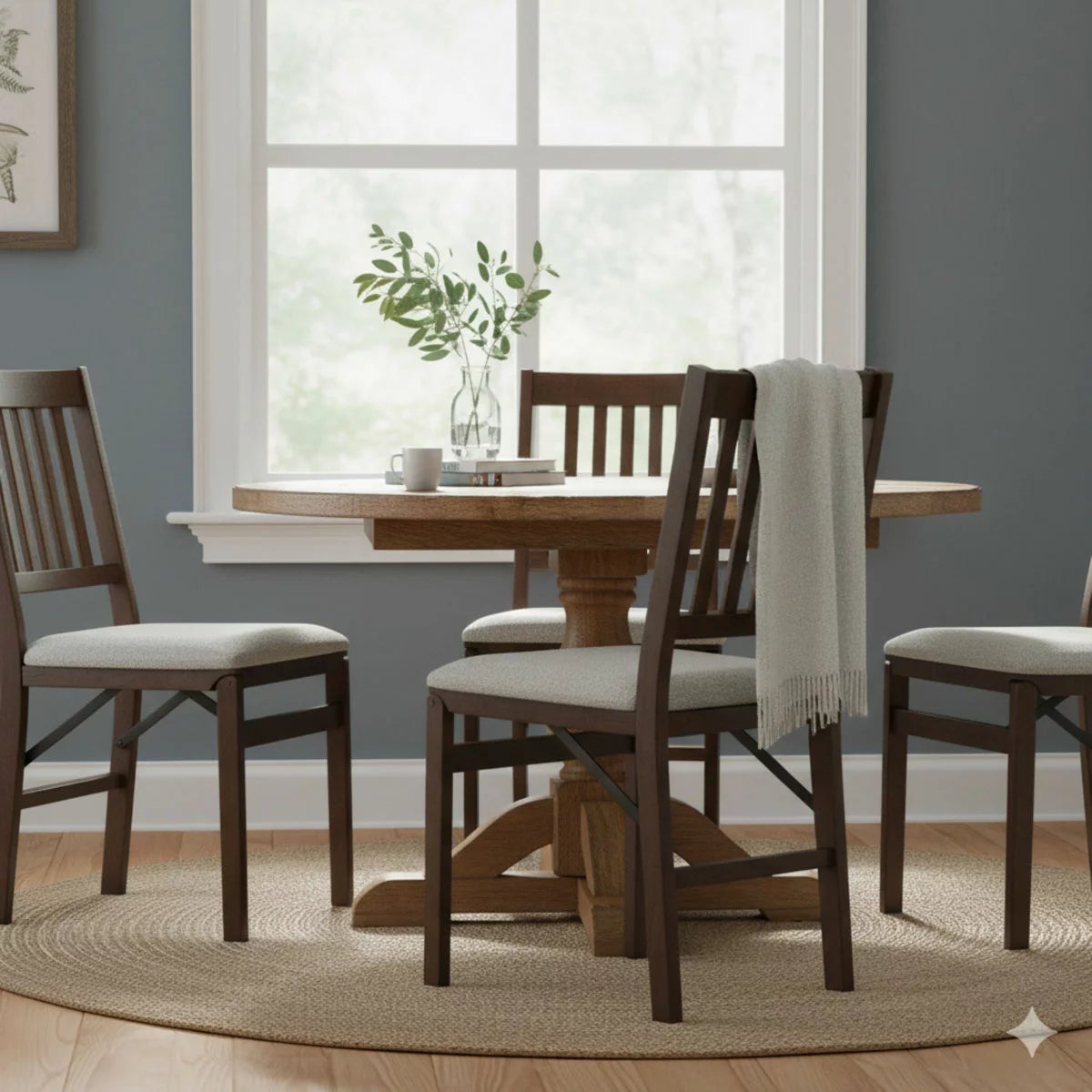 Stakmore Hardwood Upholstered Folding Chair, 2 Pack, view 7