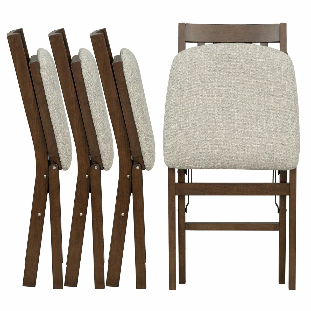 Stakmore Hardwood Upholstered Folding Chair, 2 Pack, view 3