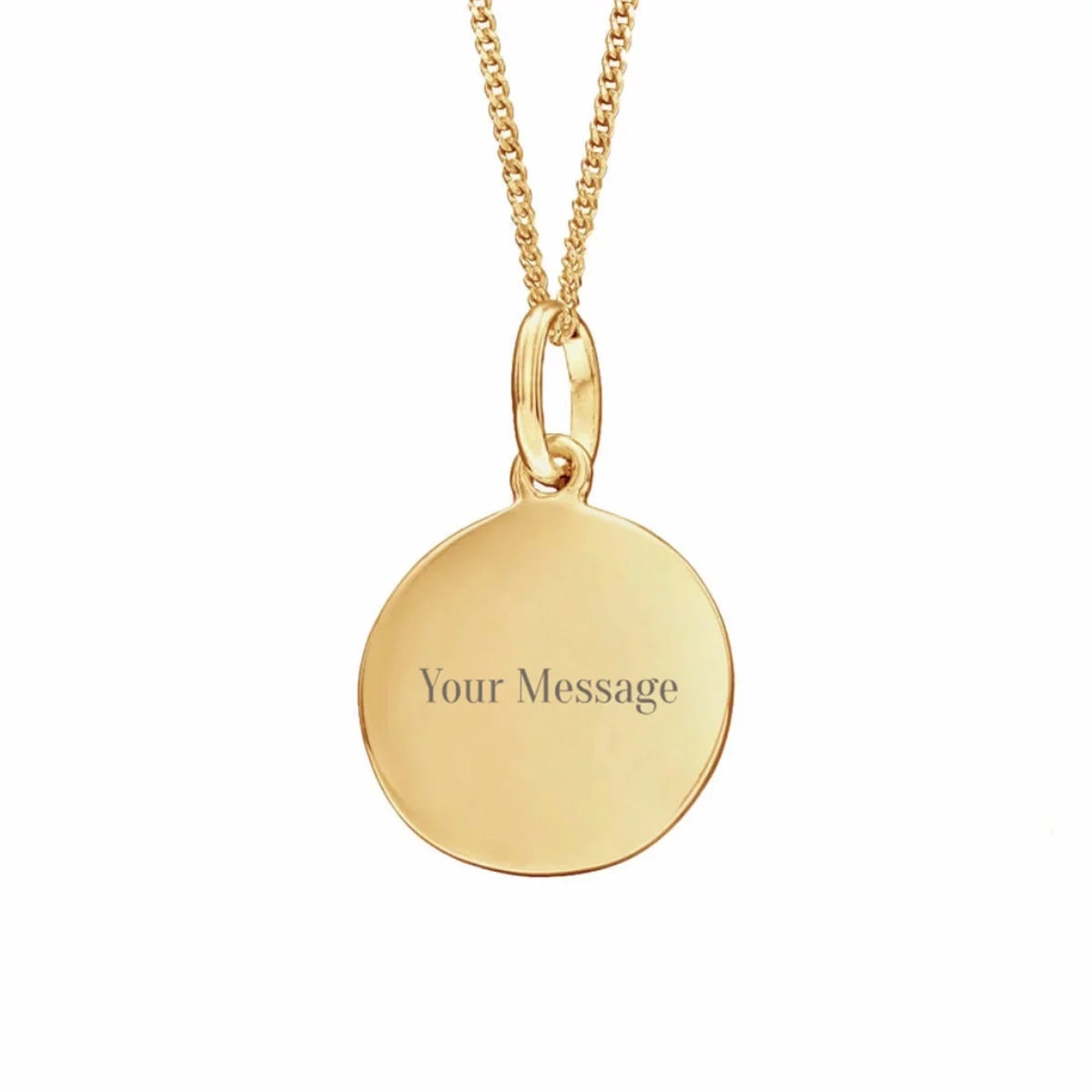 Beginnings Gold Plated Sterling Silver Birthstone Pendant Necklace & Disc on Chain, Personalisation Available, view 4