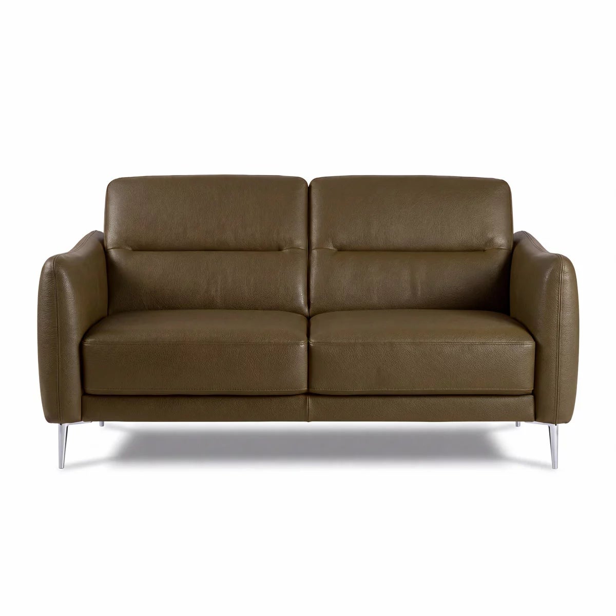 Nicoletti Jupiter Taupe Leather 2 Seater Sofa, view 3