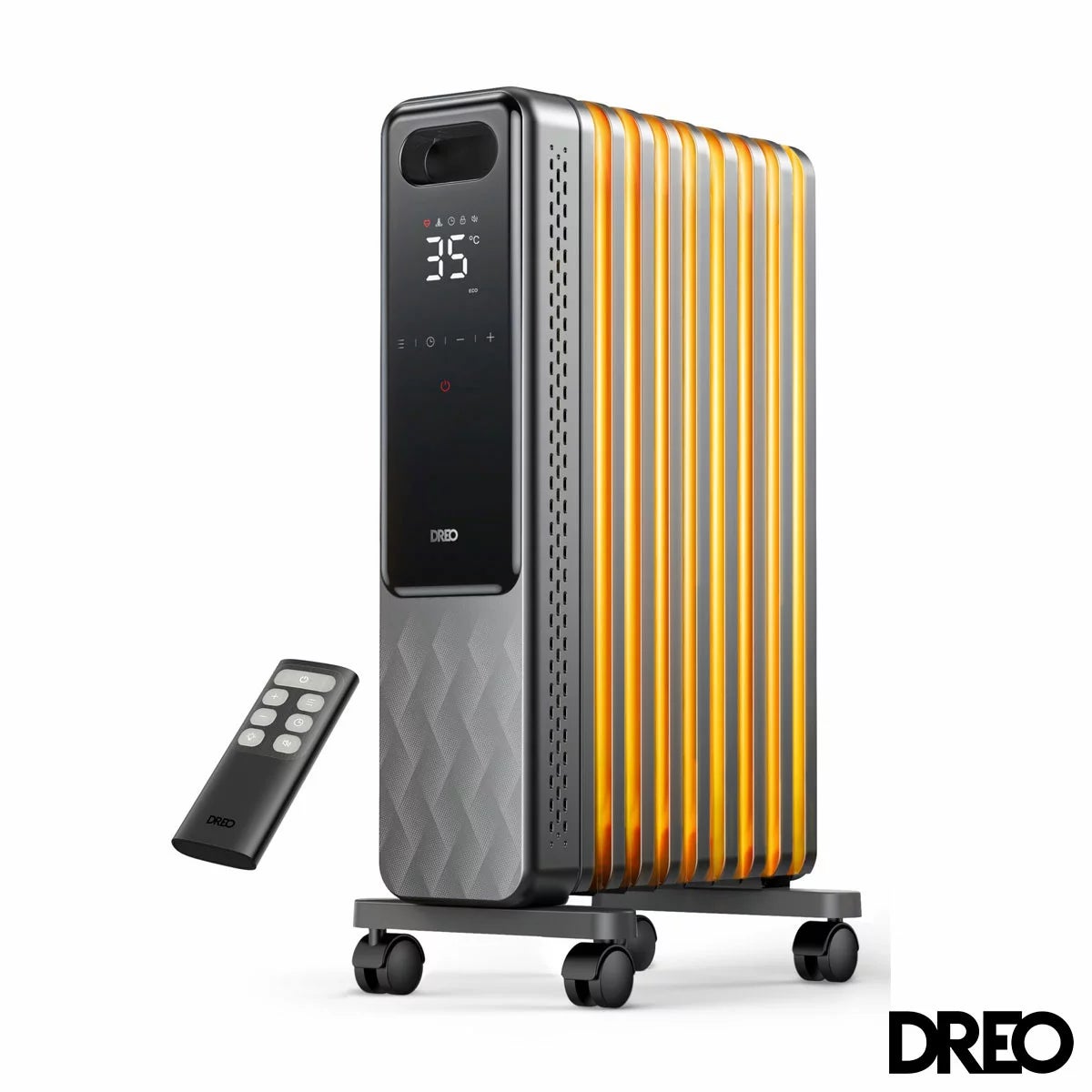 DREO DR-HSH010 9 Fins Oil Filled 2000W Radiator With LED Display