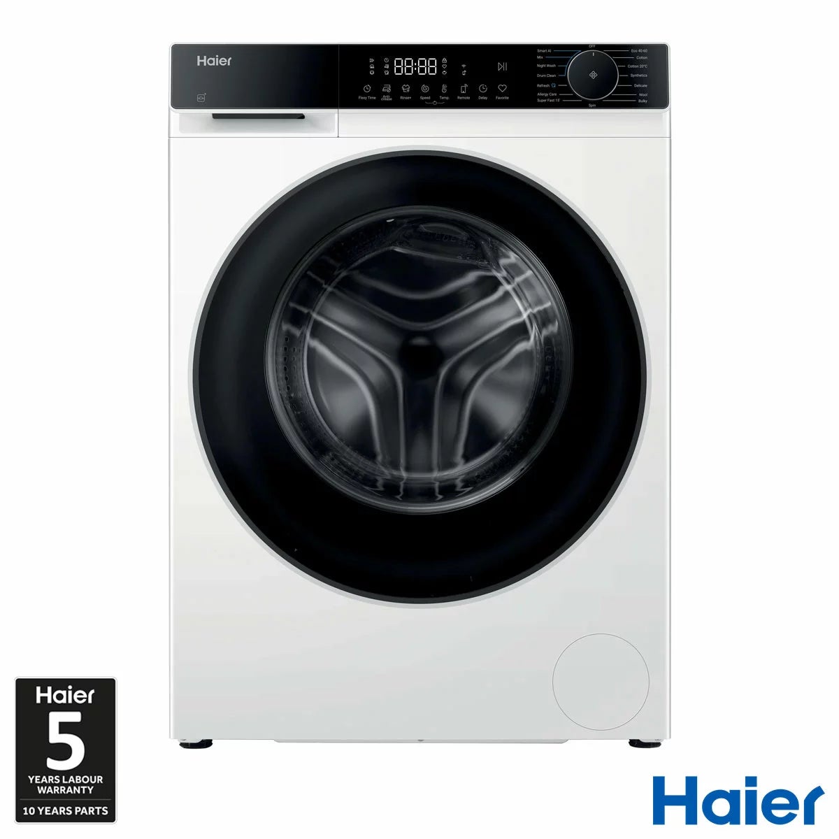 Haier X5 HW90-BP14357TUUK, 9kg Washing Machine, A Rated in White