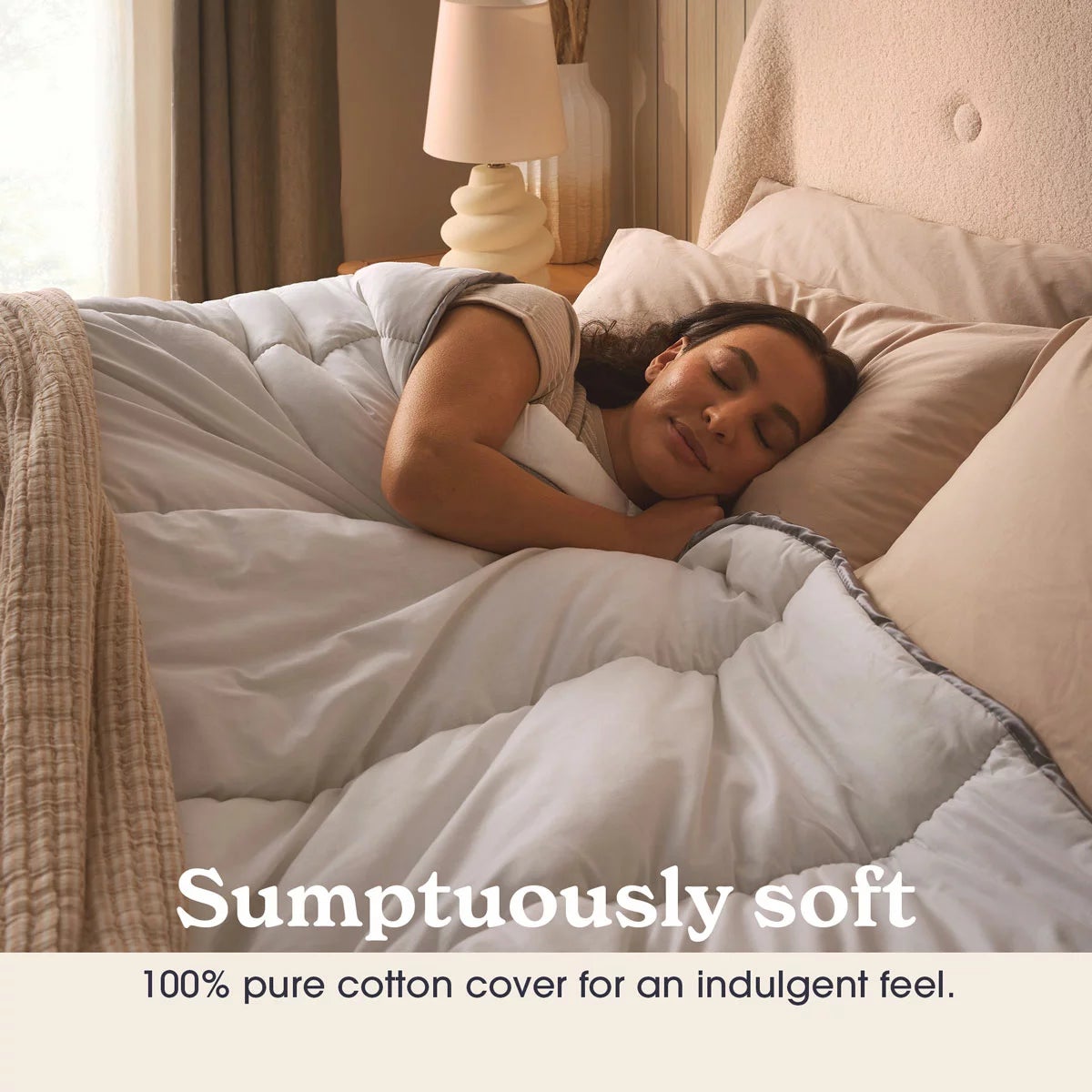 Sleepeezee Sumptuous Cotton 10.5 Tog Duvet In 4 Sizes, view 3