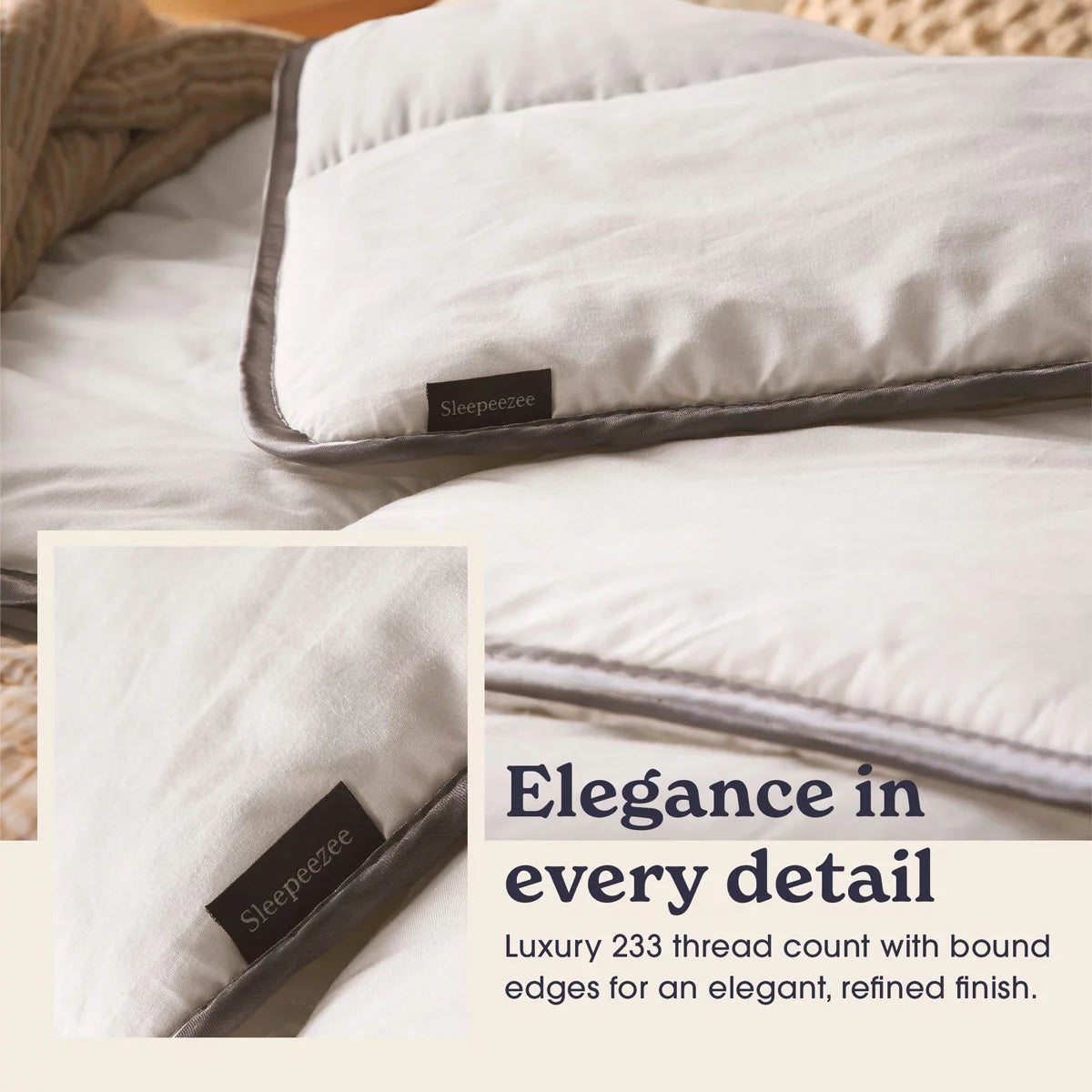 Sleepeezee Sumptuous Cotton 10.5 Tog Duvet In 4 Sizes, view 5