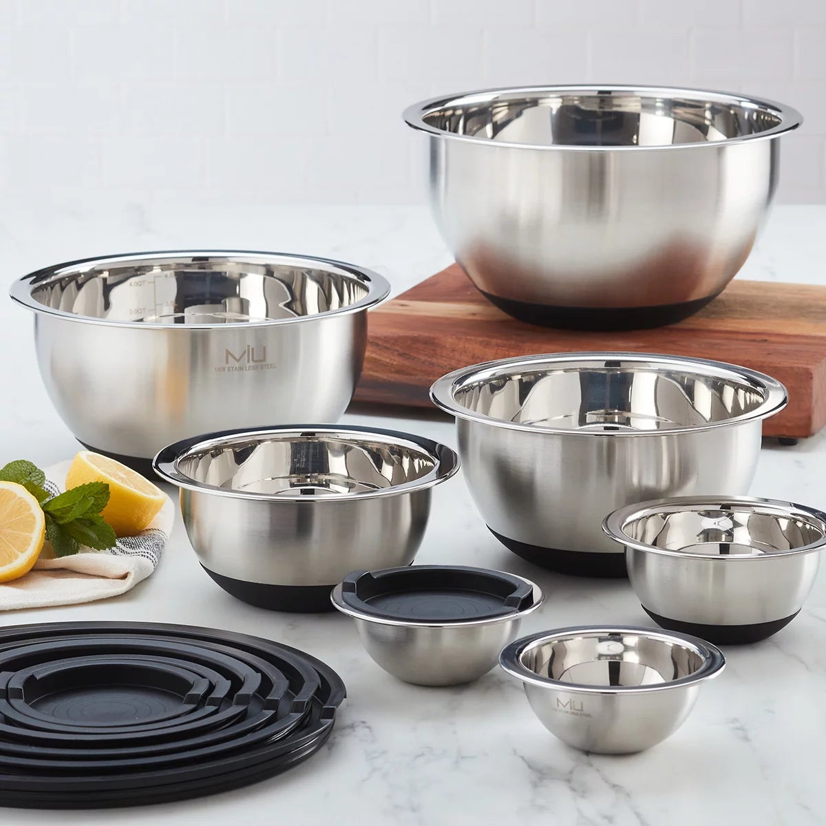 MIU Stainless Steel Mixing Bowls, 14 piece, view 4