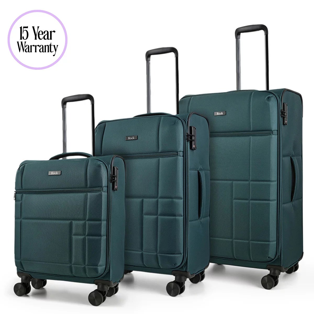 Rock Tokyo Softshell Suitcase 3pc Set, view 2