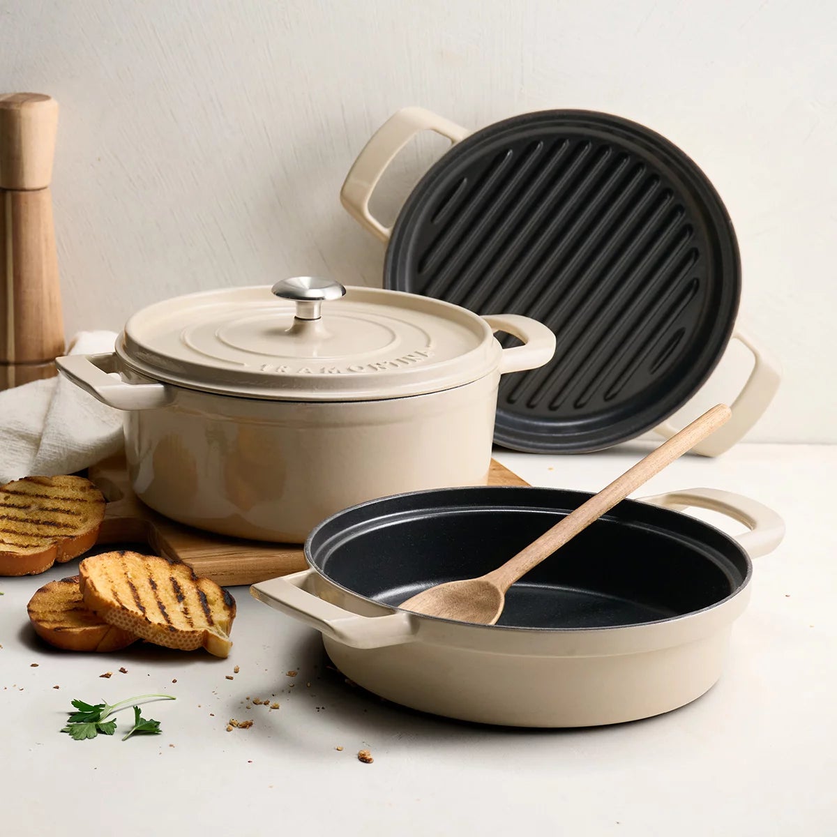 Tramontina Nested Cast Iron Set, 4 Piece Sets, view 7