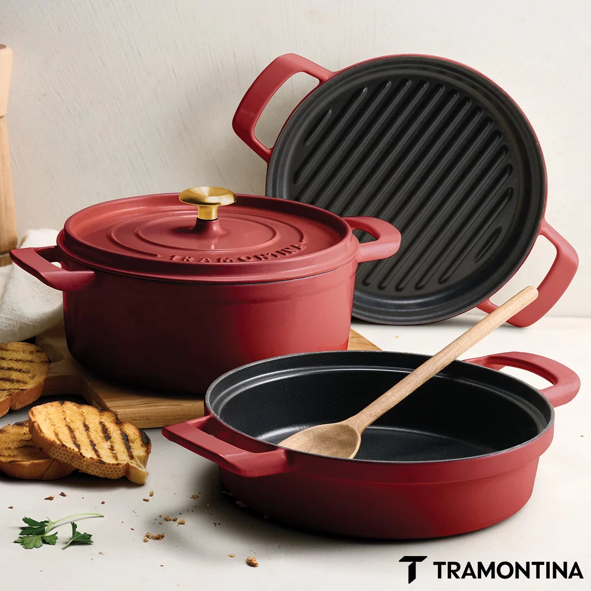 Tramontina Nested Cast Iron Set, 4 Piece Sets