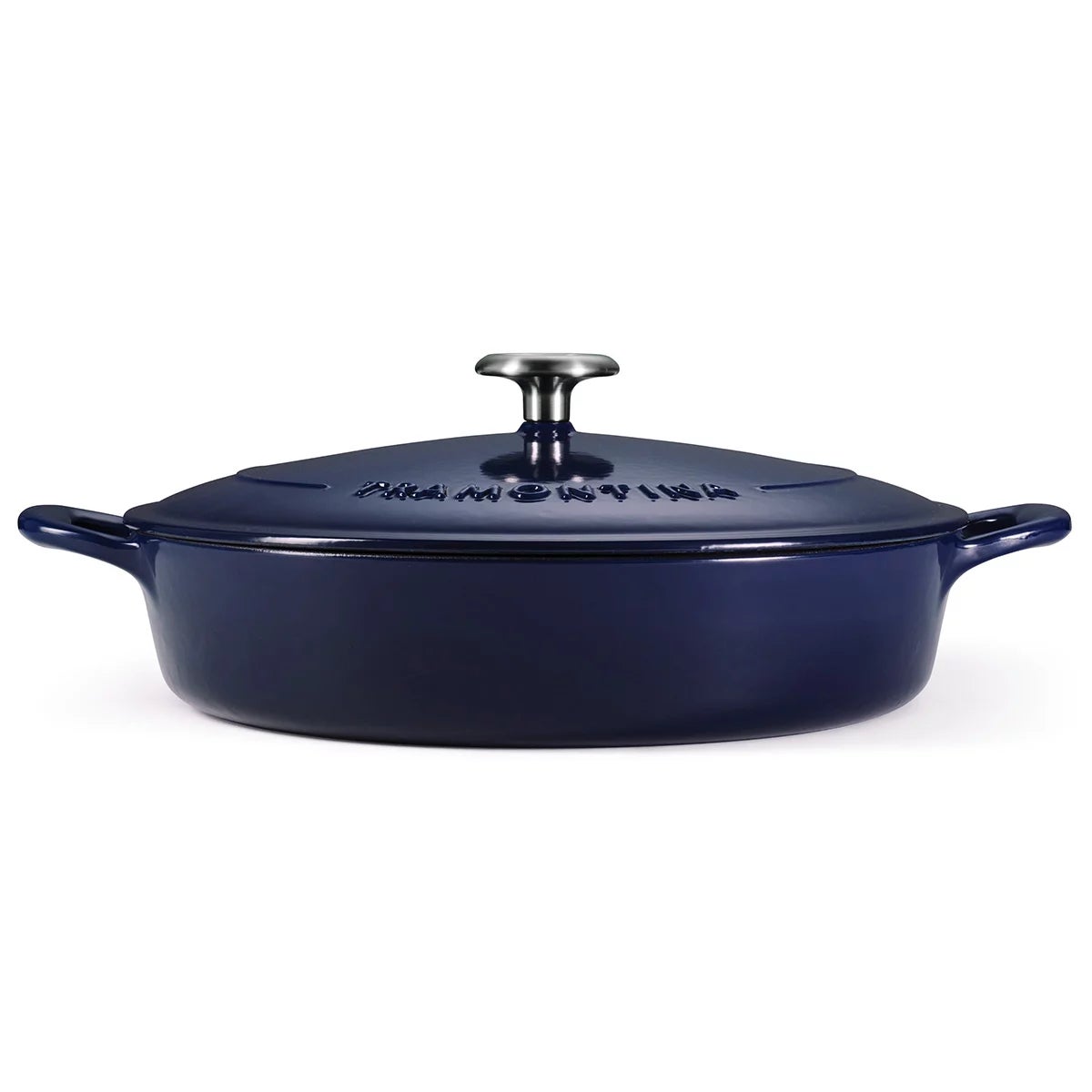 Tramontina Enamel Cast Iron Shallow Casserole Dish, 30cm / 3.8L, view 2