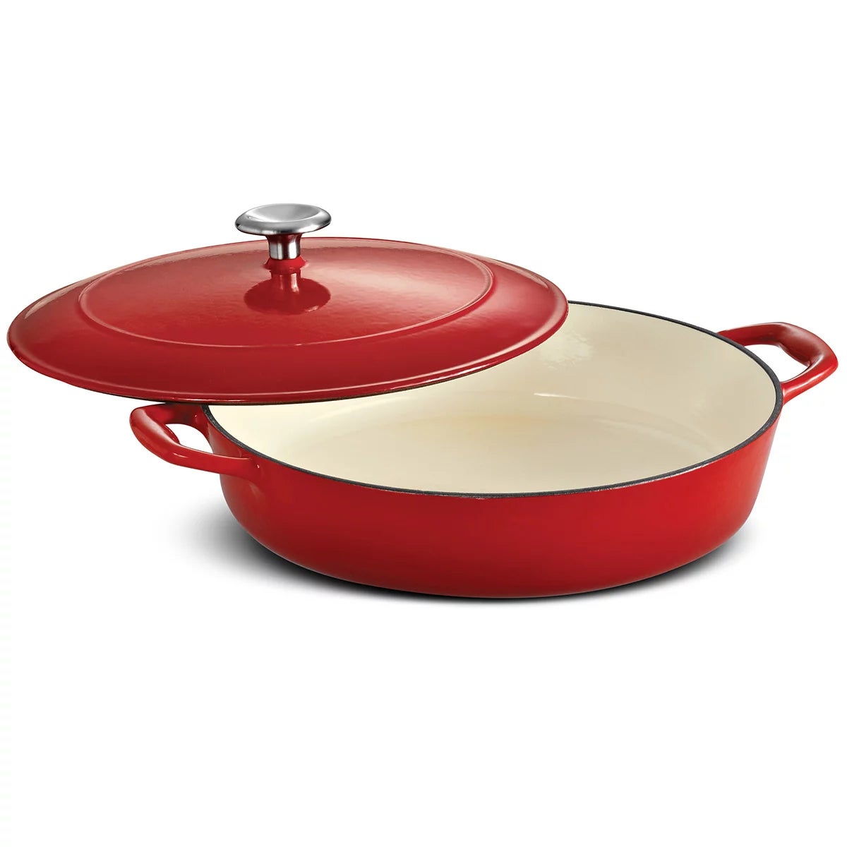 Tramontina Enamel Cast Iron Shallow Casserole Dish, 30cm / 3.8L, view 17