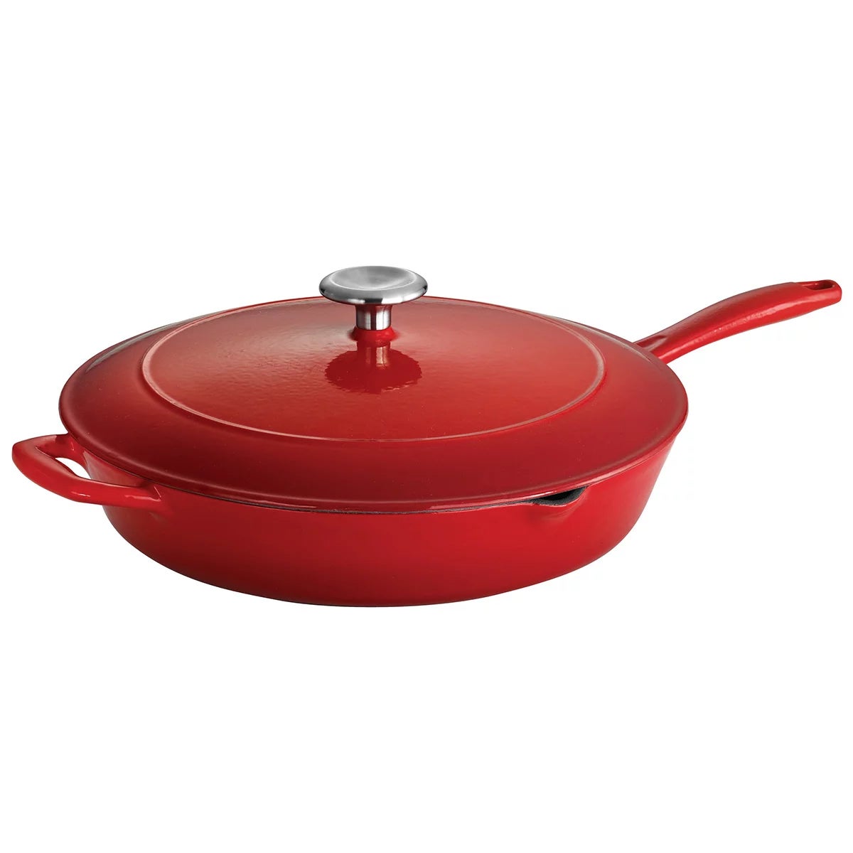 Tramontina Enamel Cast Iron Saute Pan with Lid, 30cm / 3.25L, view 13