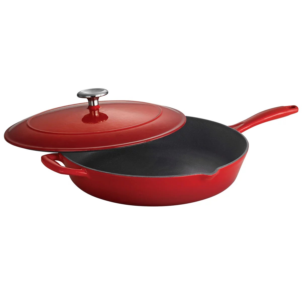Tramontina Enamel Cast Iron Saute Pan with Lid, 30cm / 3.25L, view 14