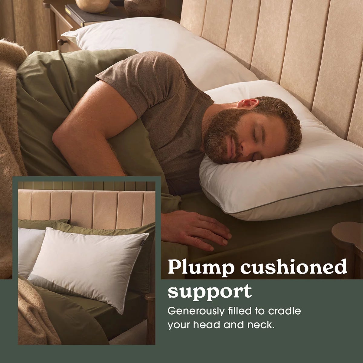 Sleepeezee Natural Comfort Feather & Down Pillow, 48 x 74 cm, view 4