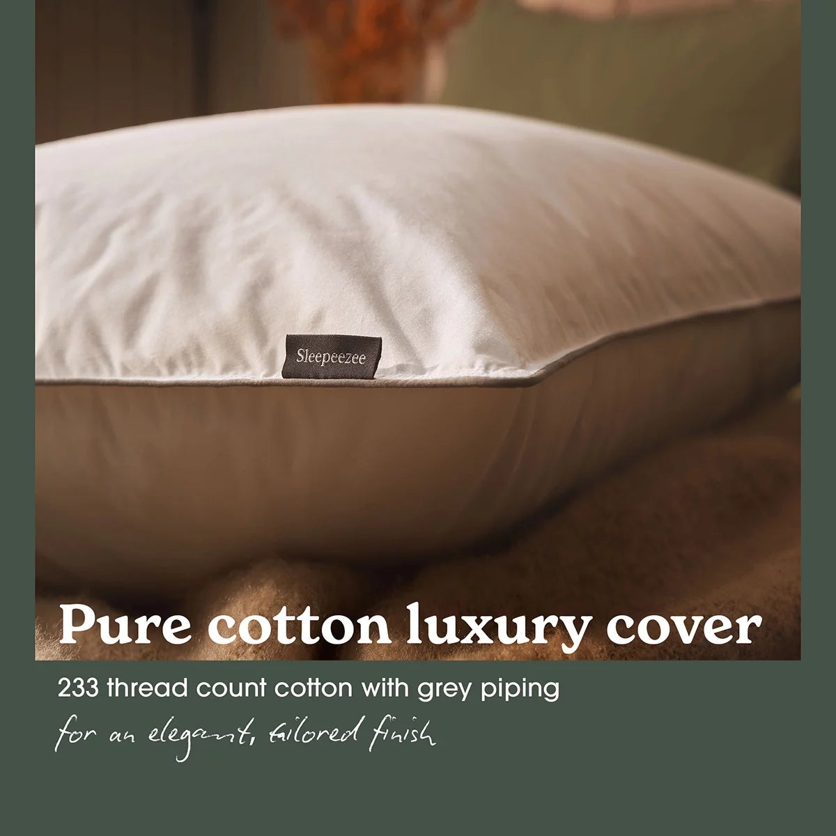 Sleepeezee Natural Comfort Feather & Down Pillow, 48 x 74 cm, view 3