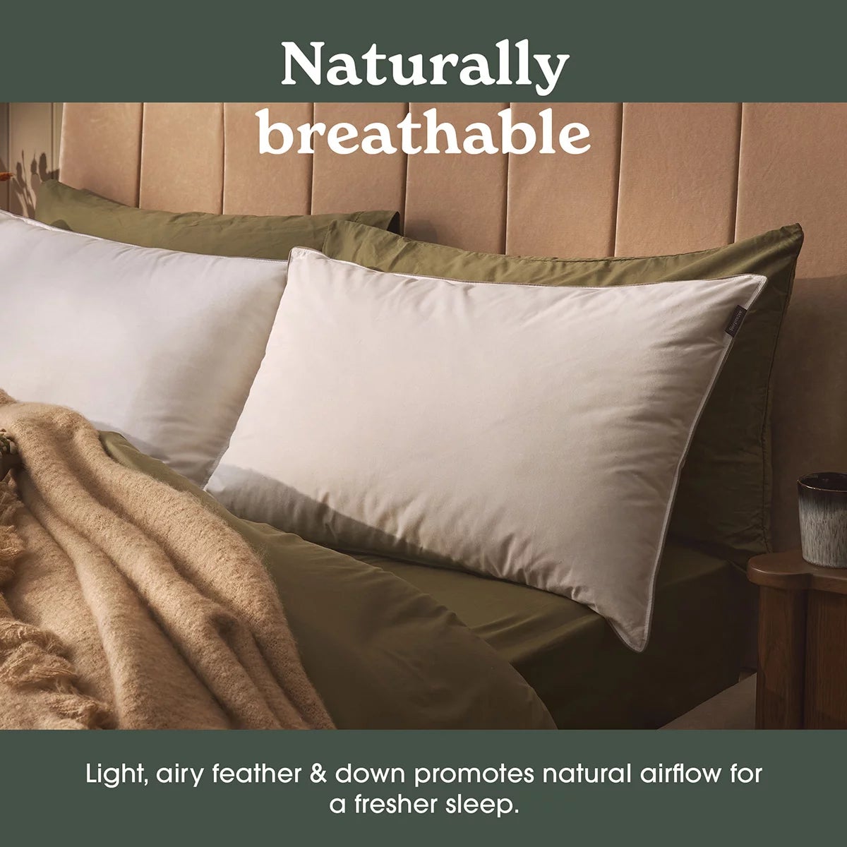 Sleepeezee Natural Comfort Feather & Down Pillow, 48 x 74 cm, view 5