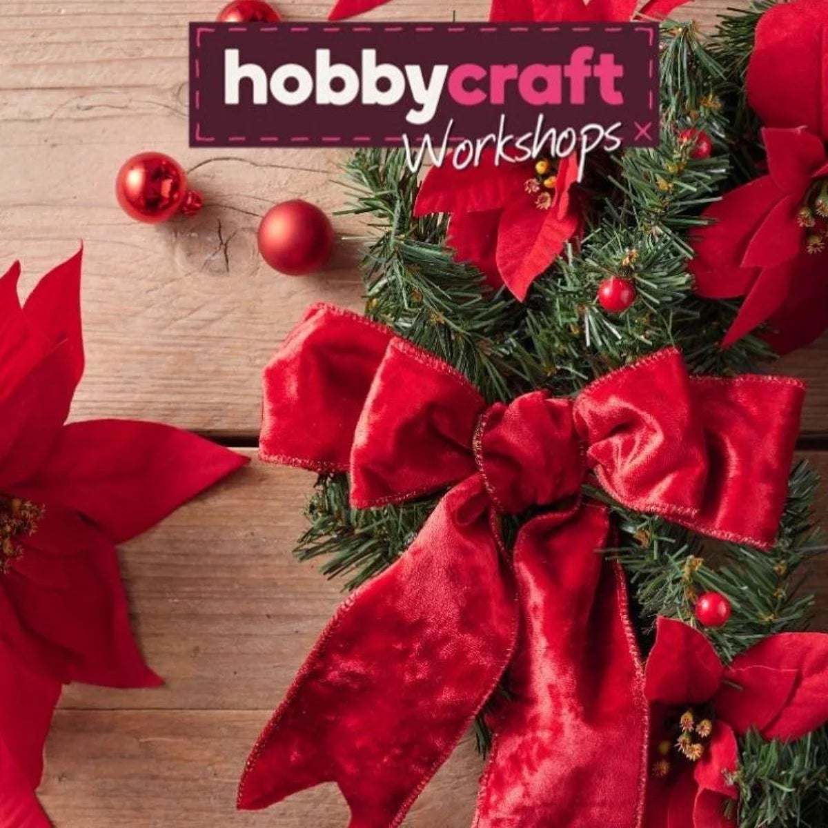 Virgin Experience Days Hobbycraft Traditional Christmas Wreath Making Workshop For Two, view 3