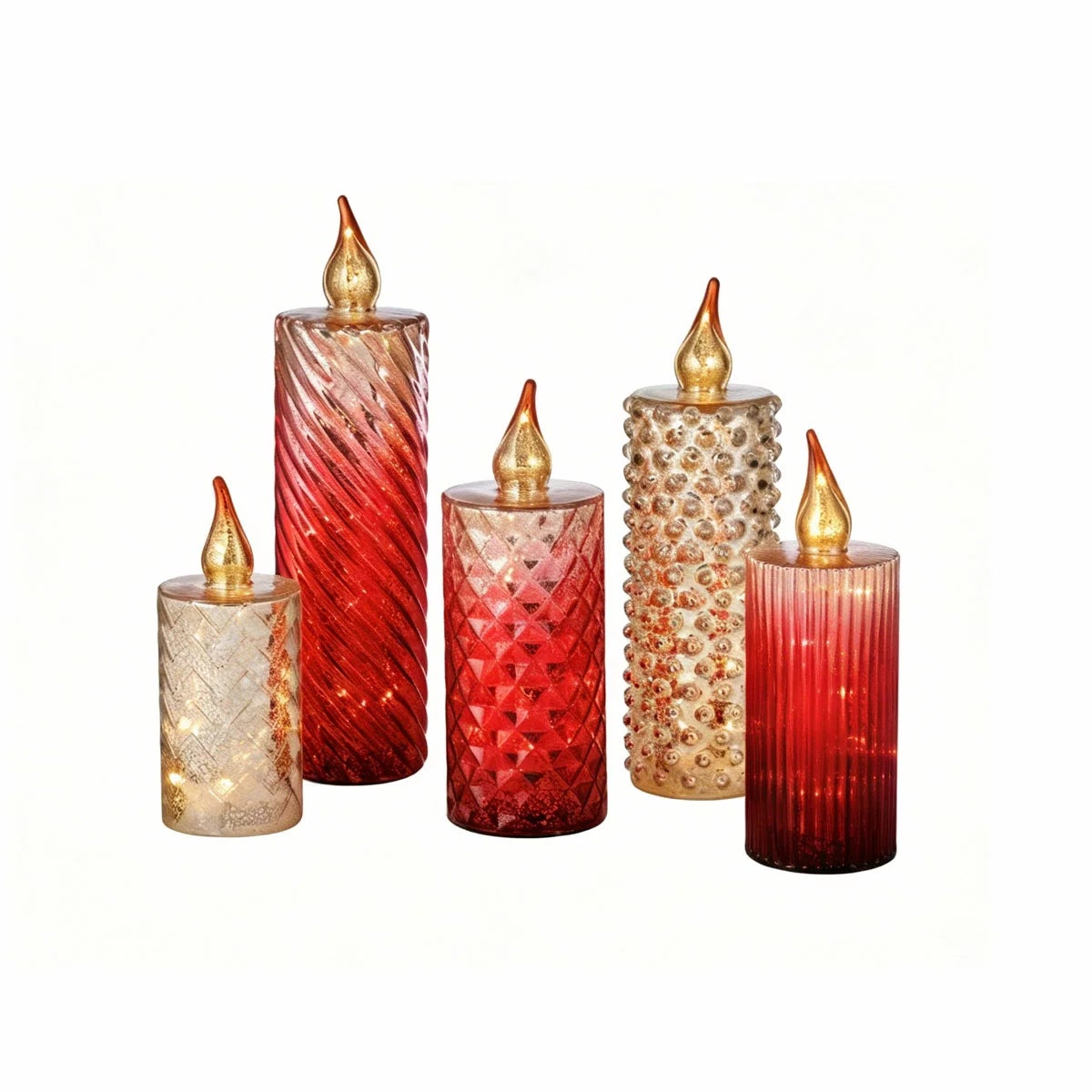 Glass LED Candles - Set Of 5, view 11
