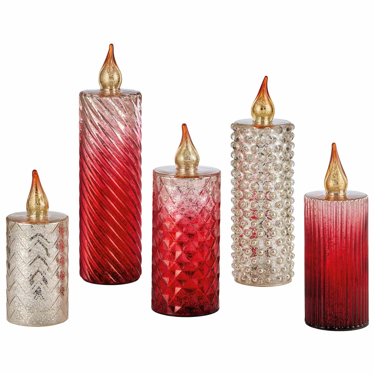 Glass LED Candles - Set Of 5, view 10