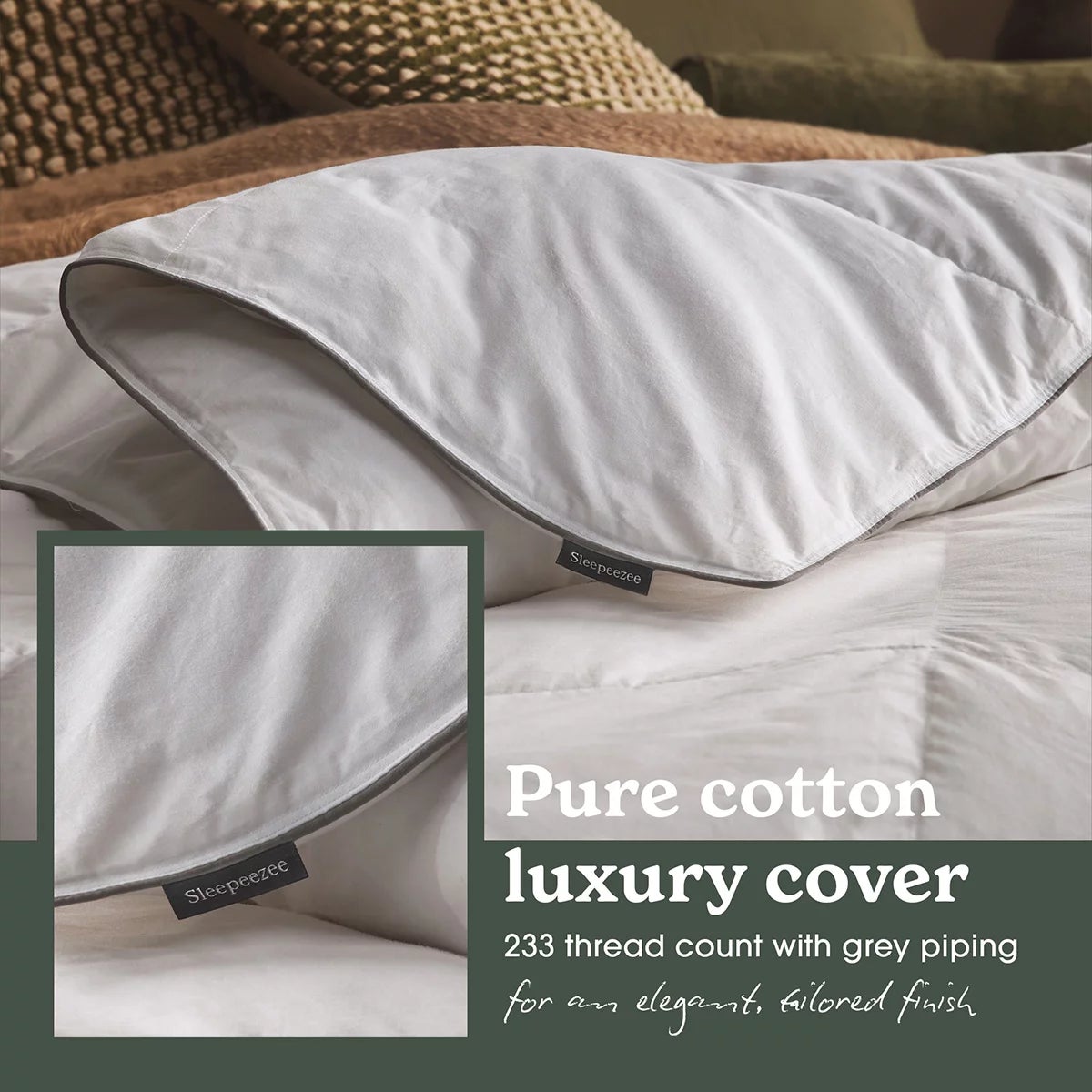 Sleepeezee Natural Feather and Down 10.5 Tog Duvet In 3 Sizes, view 5