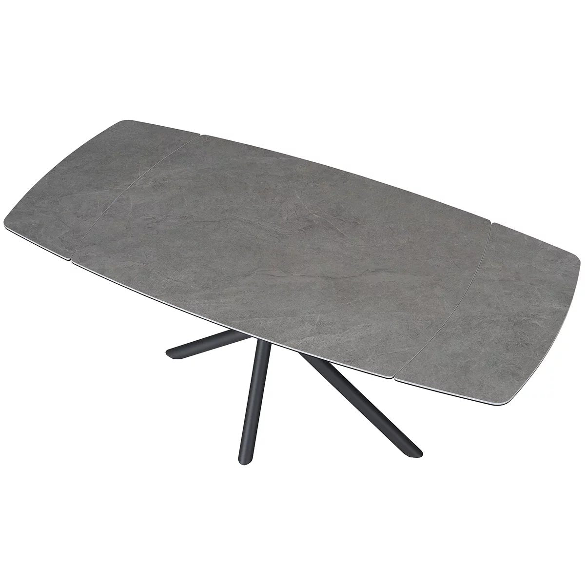 Indus Valley Skylar Ceramic Extending Dining Table + 6 Grey Chairs, Seats 6-8, view 7