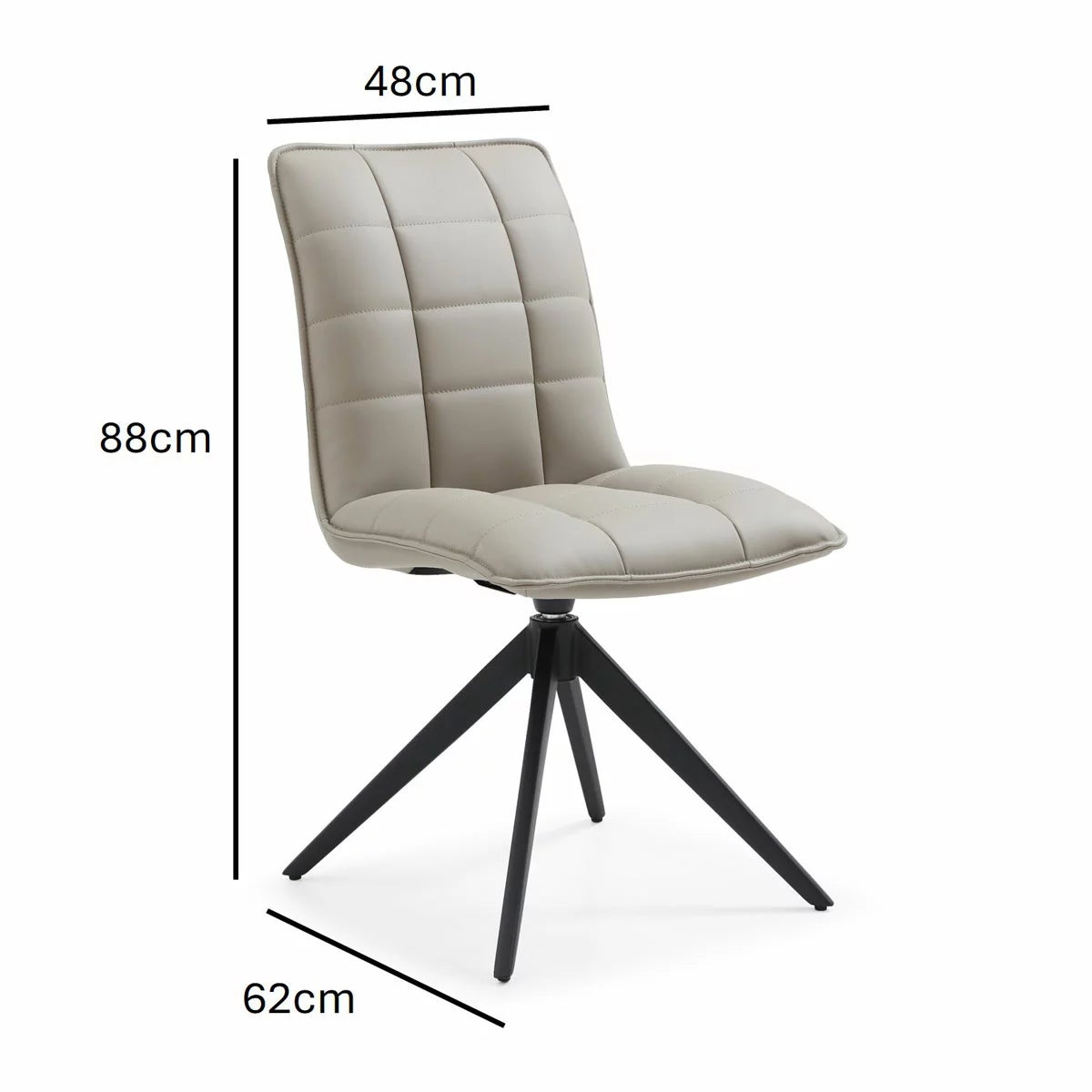 Indus Valley Skylar Taupe Faux Leather Dining Chair, 2 Pack, view 2