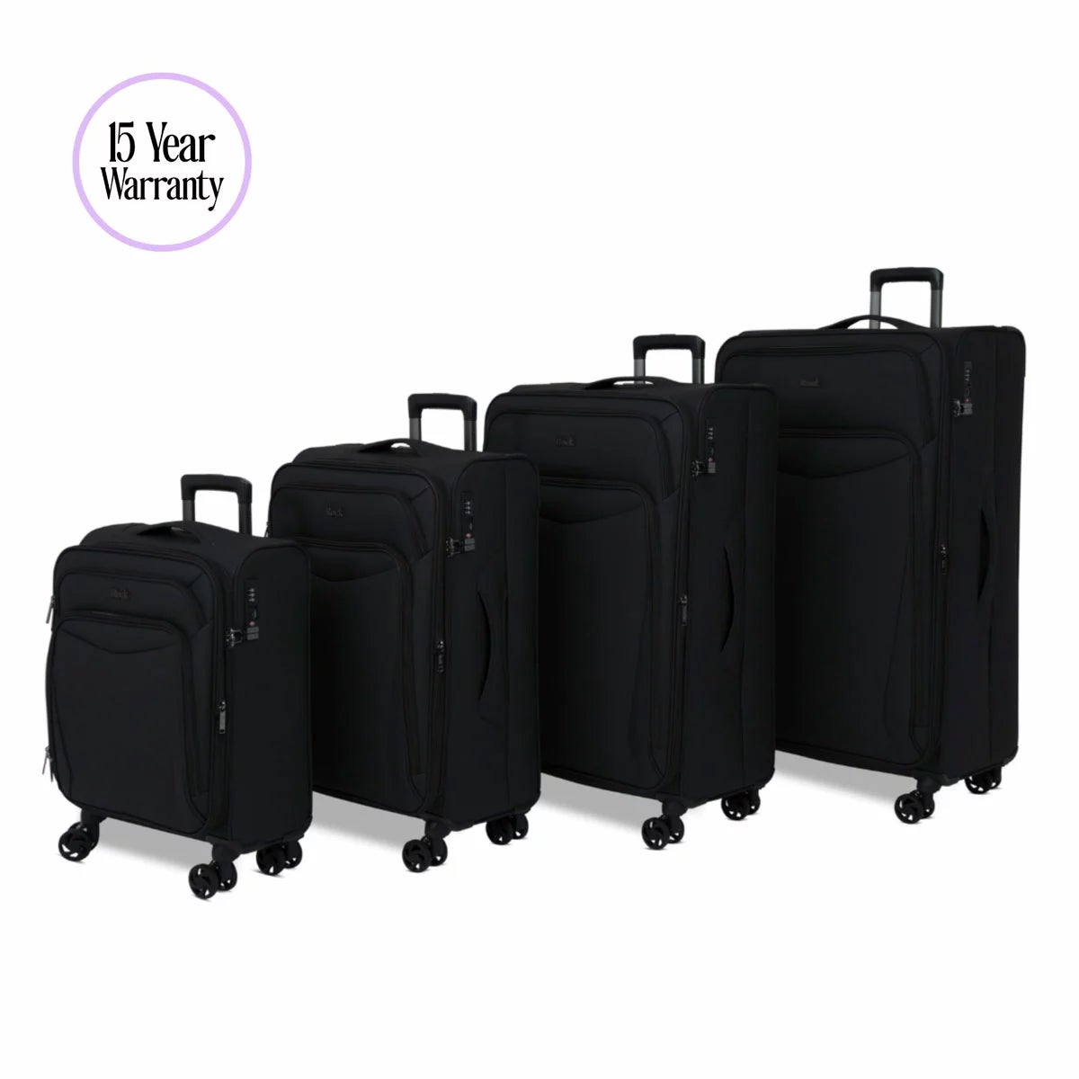 Rock Vitality Softside Suitcase 4 Piece Set