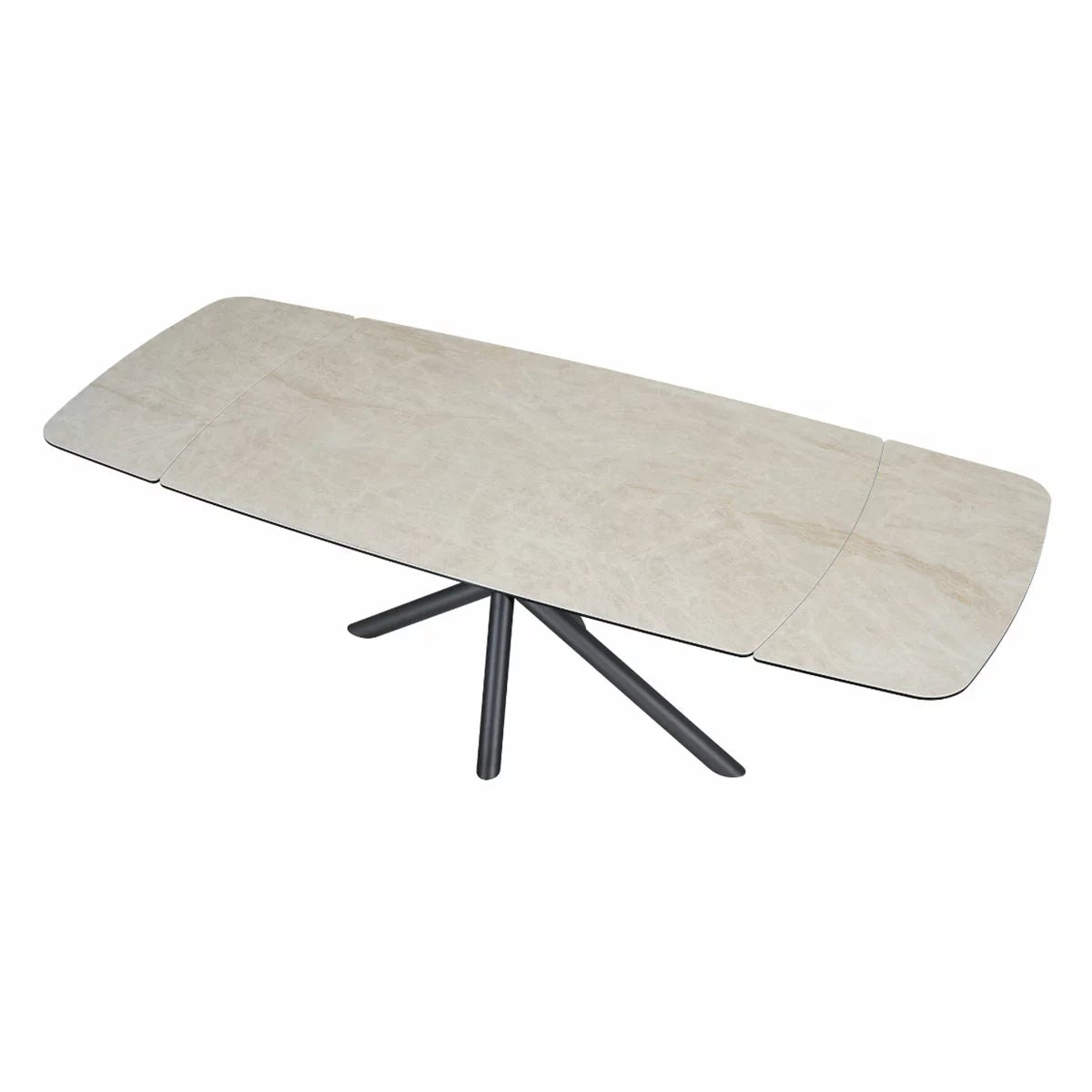 Indus Valley Skylar Large Extending Ceramic Dining Table + 6 Taupe Chairs, Seats 6-8, view 8