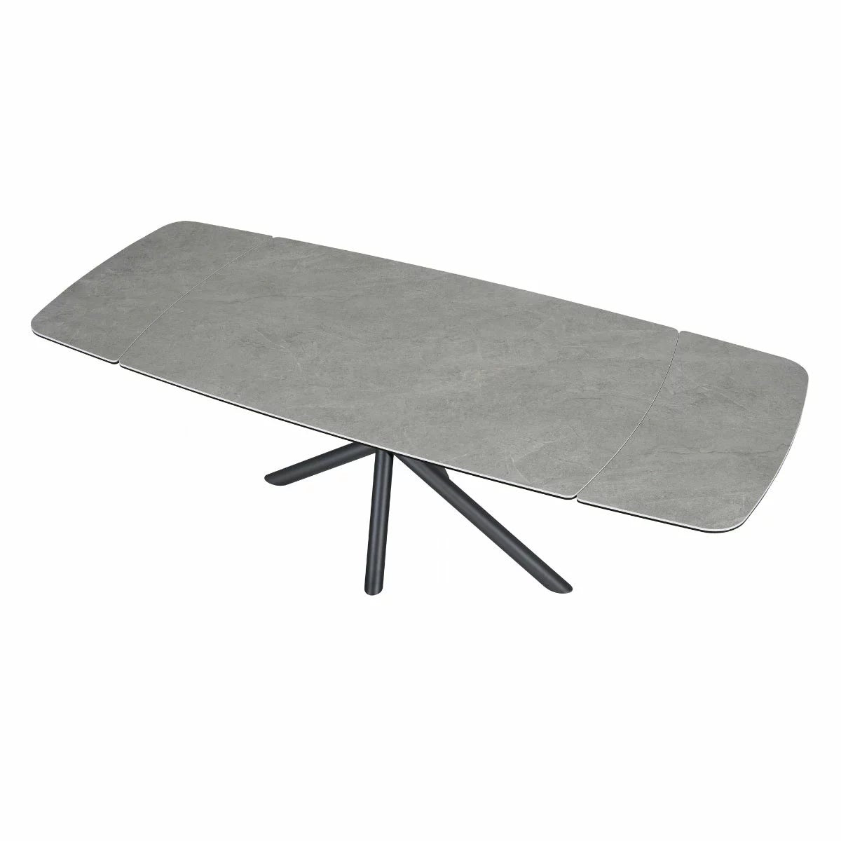 Indus Valley Skylar Large Extending Ceramic Dining Table + 6 Grey Chairs, Seats 6-8, view 8